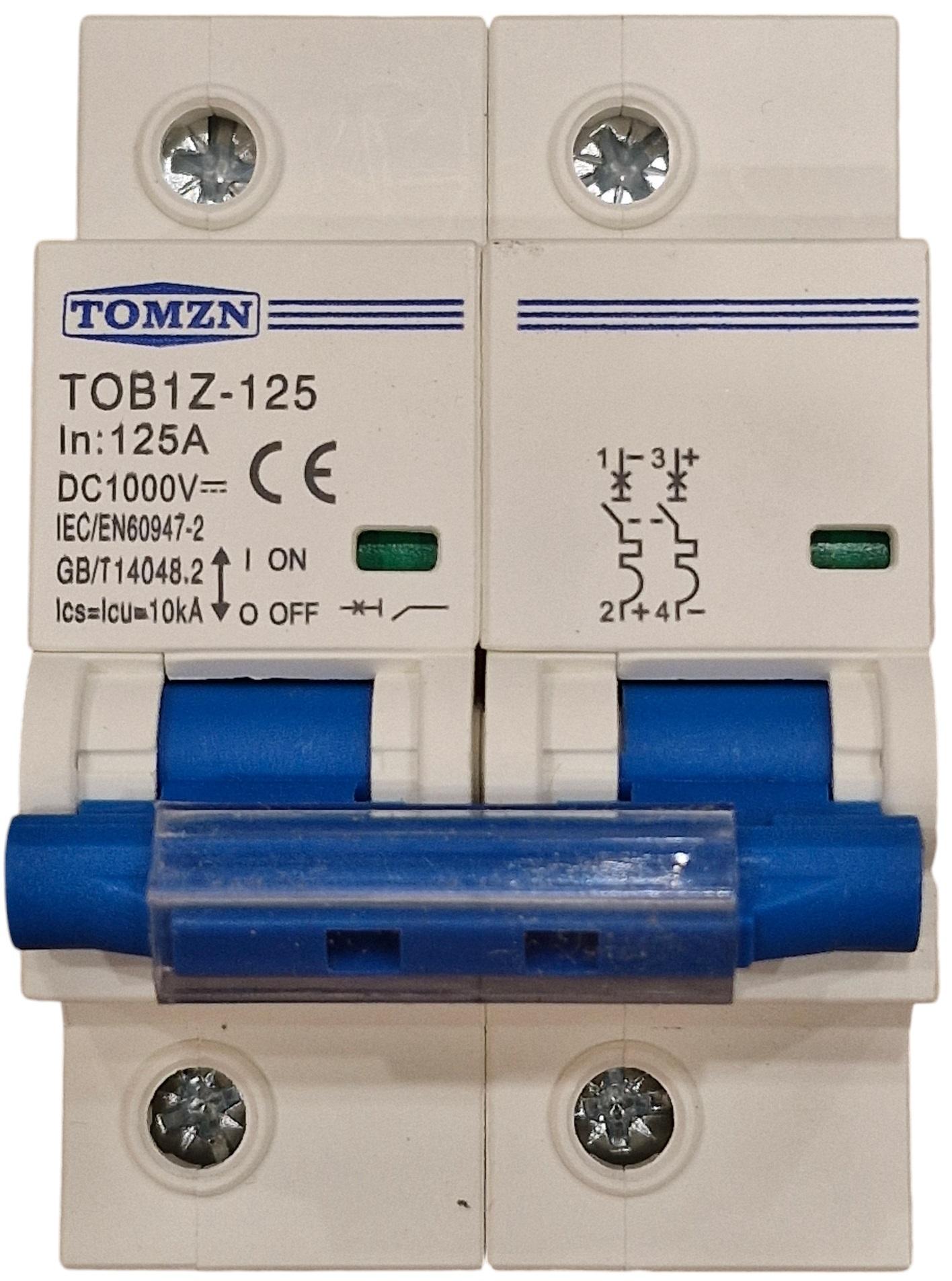 Выключатель постоянного тока TOMZN автоматический DC 125 А двухполюсный до 600 В (101658510) - фото 4 Выключатель постоянного тока TOMZN автоматический DC 125 А двухполюсный до 600 В (101658510) - фото 4