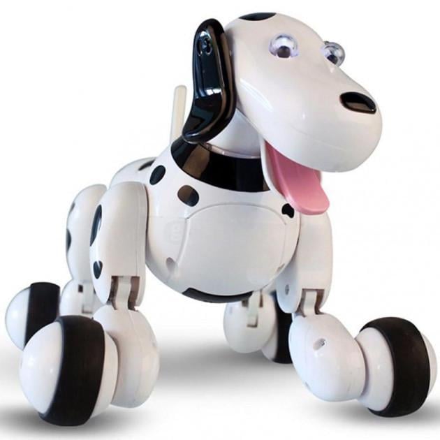Интерактивная игрушка SUNROZ Telecontrol Dog Upgrade робот-собака на радиоуправлении Бело-Черный (SUN1772)