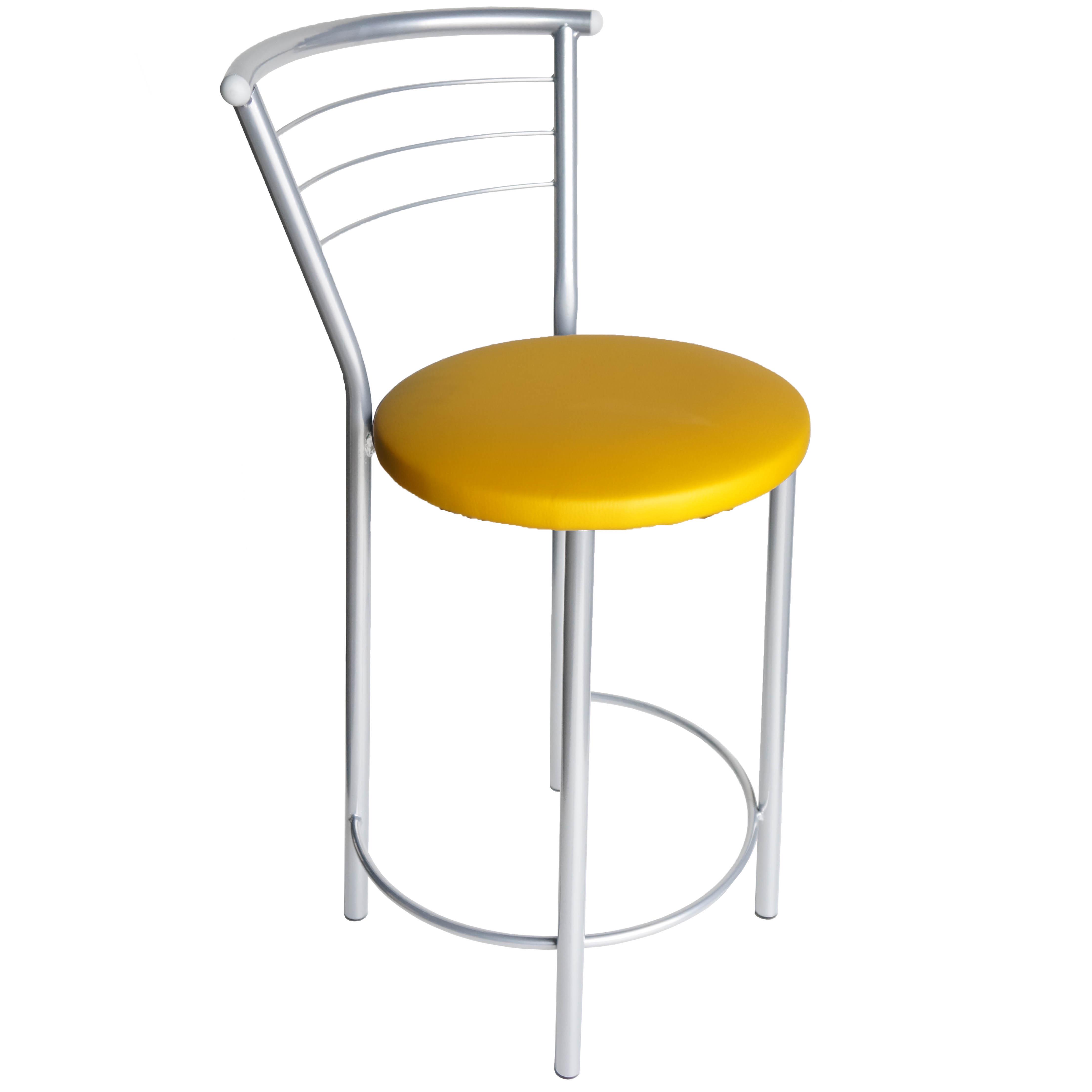 Полубарный стул АНТ Марко кожзаменитель Алюминий/Желтый (U24341-04)