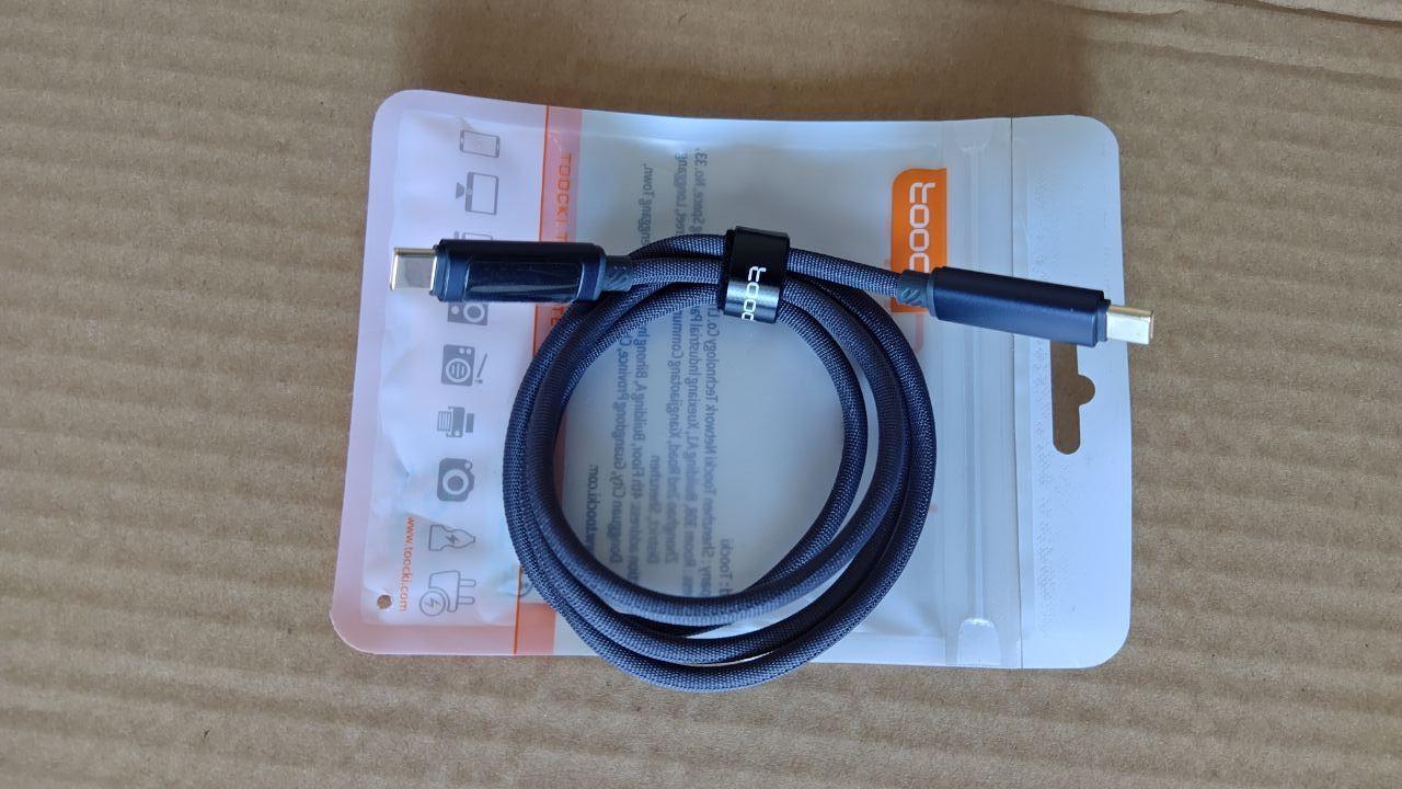 Кабель Toocki 20100030 Type-C/Type-C с дисплеем 240 Вт 1 м Серый (25043145) - фото 2