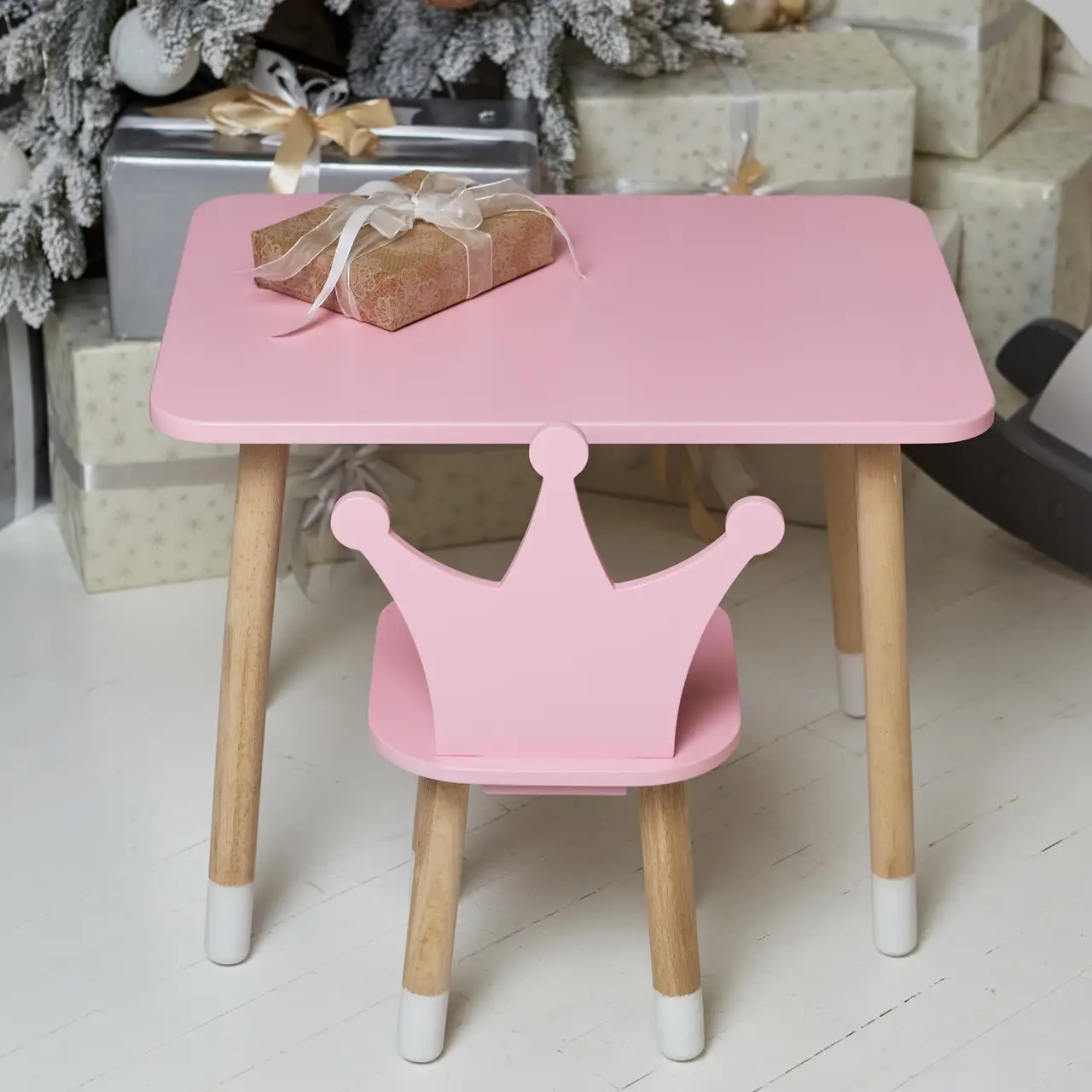 Столик детский со стулом Корона Розовый (9007102)