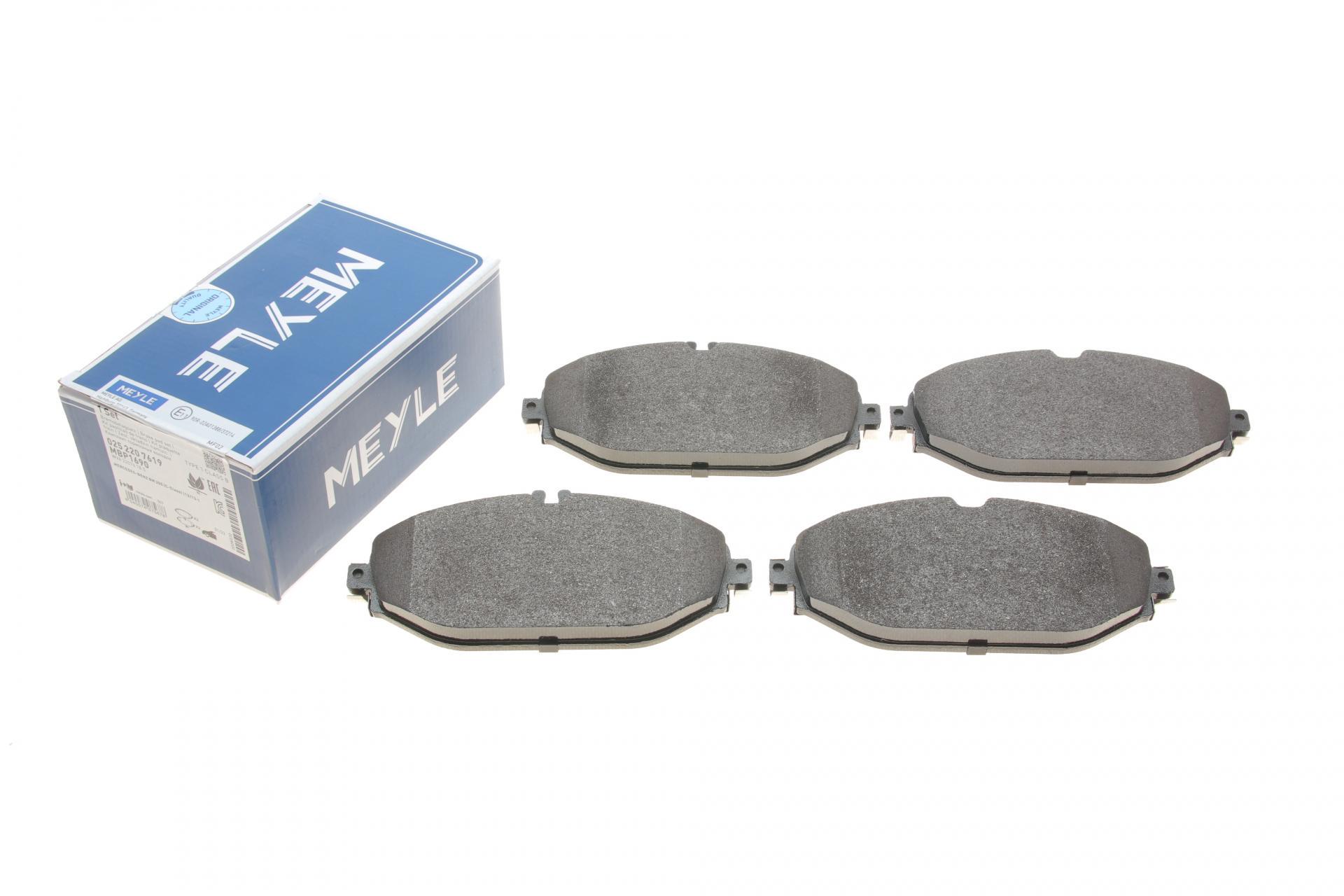 Колодки тормозные передние Meyle для MB C-class W205/S205/C205/E-class W213/S213/C238 13- (025 220 7619)