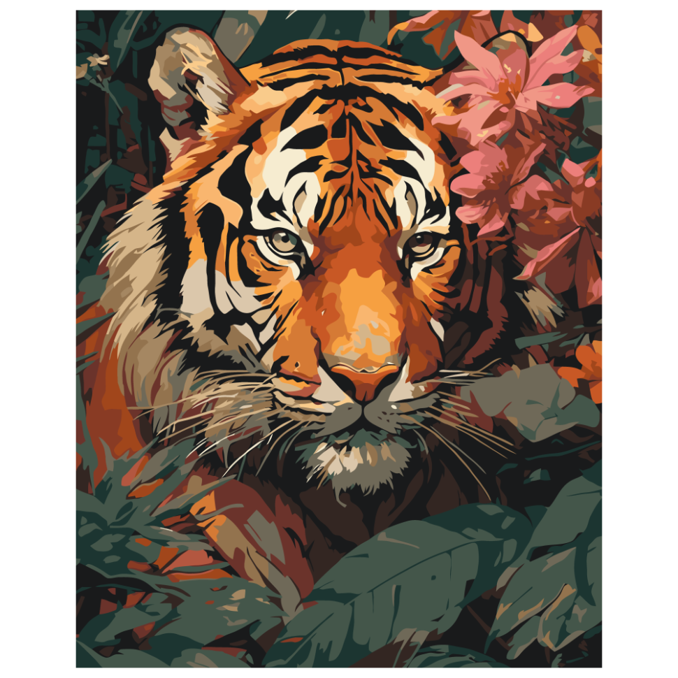 Картина за номерами ART CRAFT Хижак у кущах 40х50 см (11706-AC)