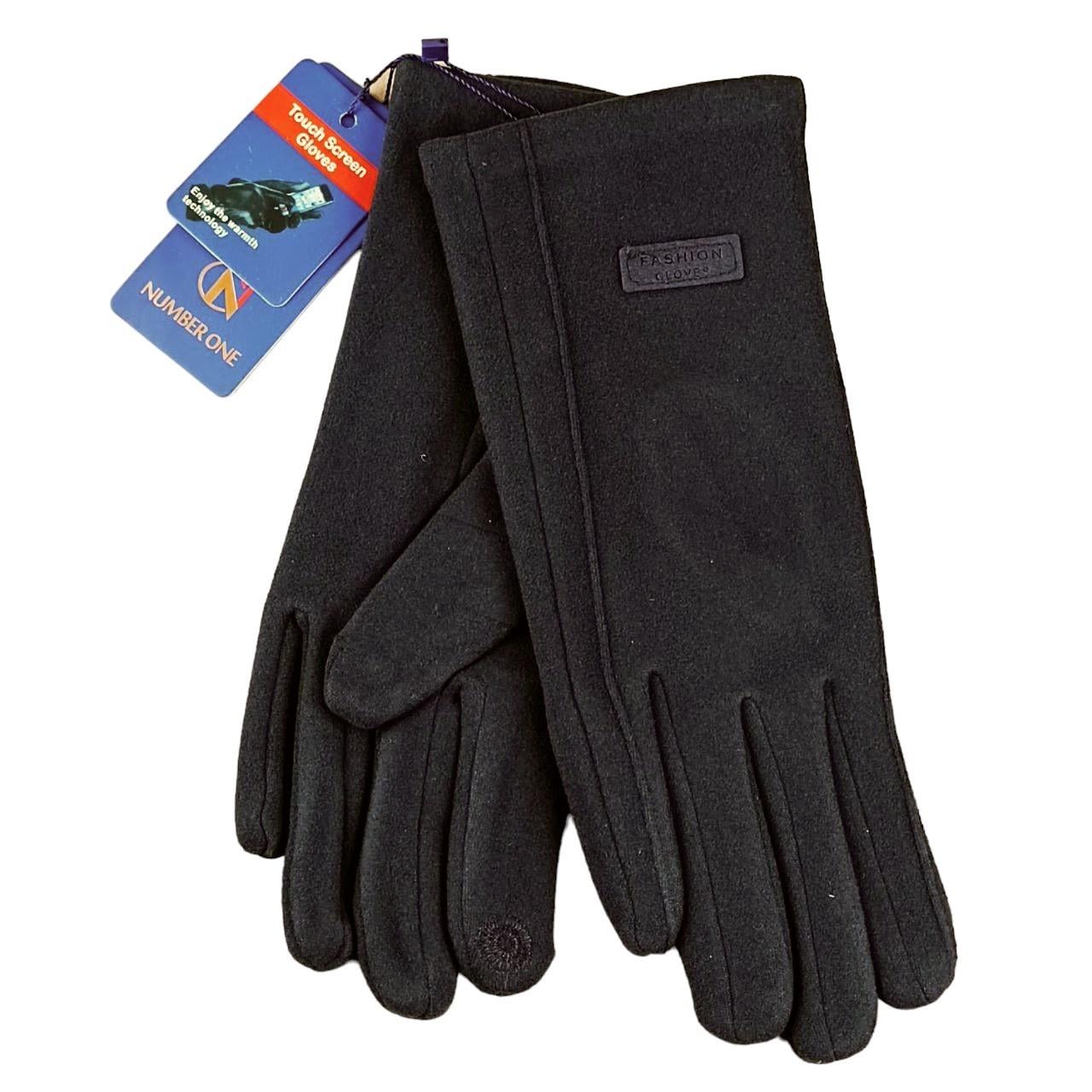 Перчатки женские UGC Дизайн 2 сенсорные пальтовая ткань Темно-синий (47352)