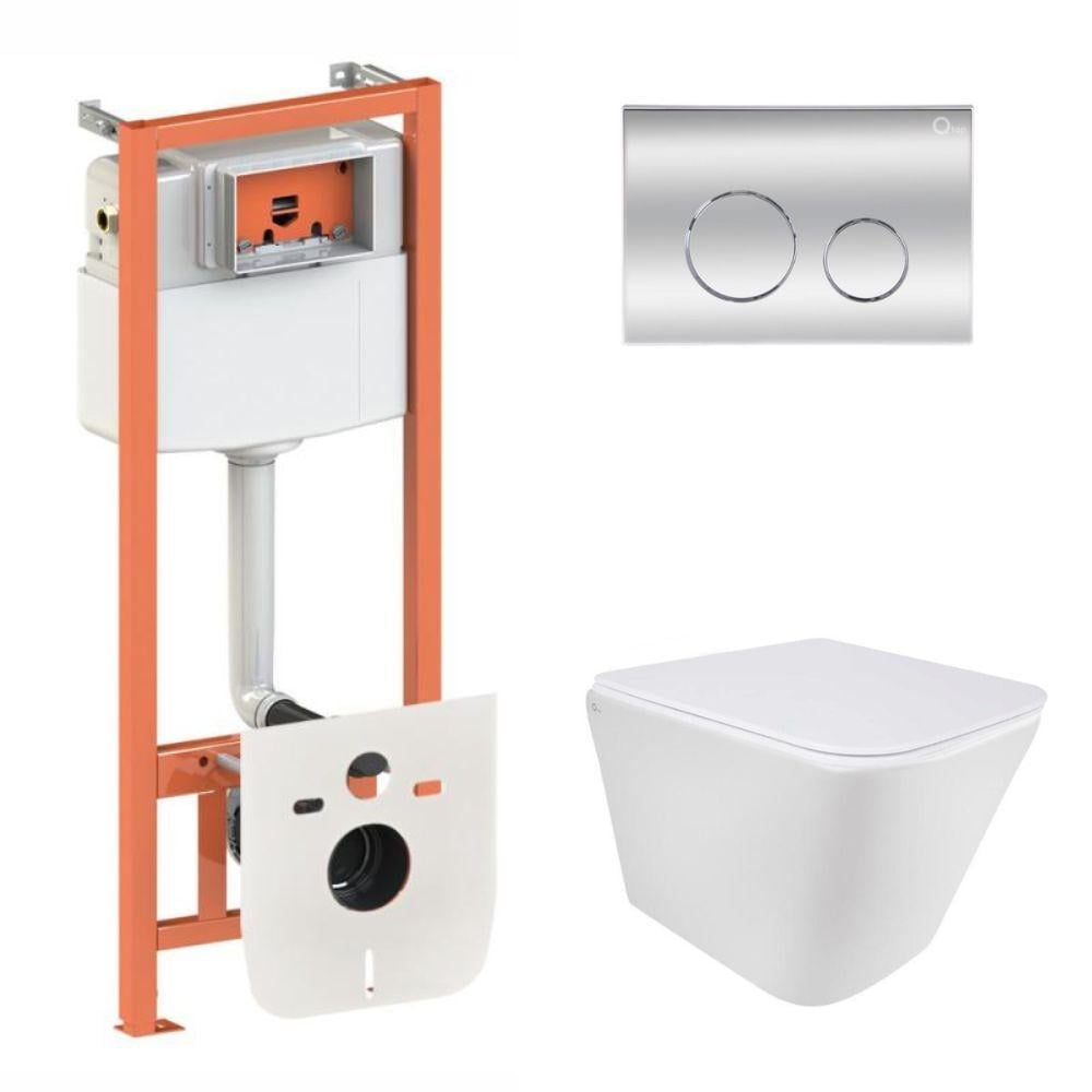 Установка Qtap подвесной унитаз Tern Ultra Quiet/комплект установки Nest 4в1 круглая клавиша Chrome (2611546606) Установка Qtap подвесной унитаз Tern Ultra Quiet/комплект установки Nest 4в1 круглая клавиша Chrome (2611546606)