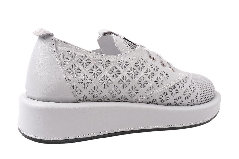 Кеди жіночі Phany зі шкіри на низькому ходу Білий (216-21LTCP 36) - фото 4