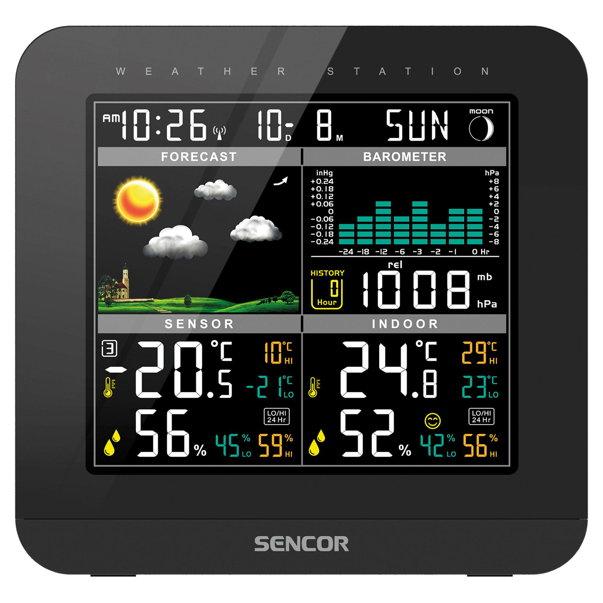 Метеостанция Sencor SWS5800 Черный (28745670) - фото 4 Метеостанция Sencor SWS5800 Черный (28745670) - фото 4