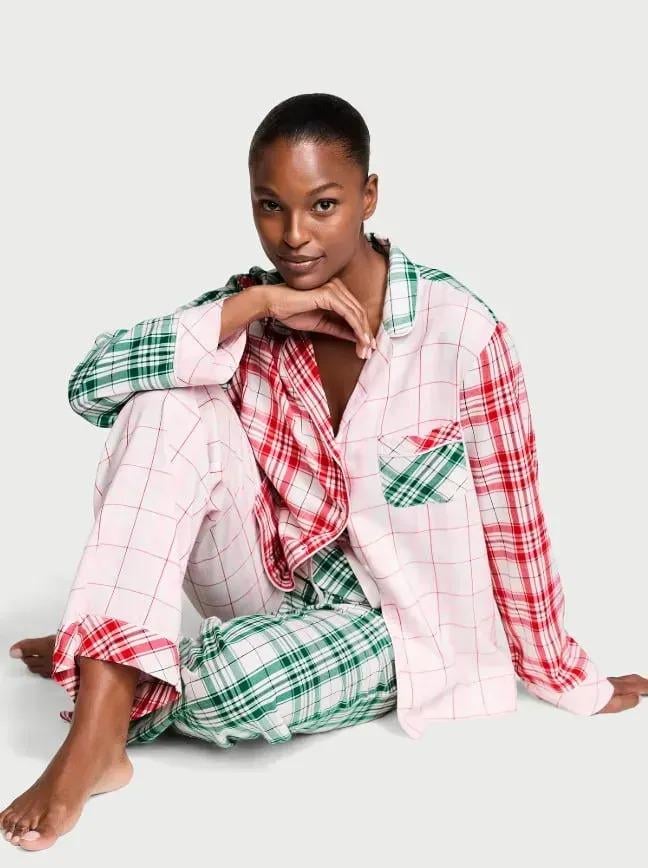 Піжама фланель сорочка/штани Victoria's Secret Flannel Long Pajama Set Regular L Рожевий (26811512D) Піжама фланель сорочка/штани Victoria's Secret Flannel Long Pajama Set Regular L Рожевий (26811512D)