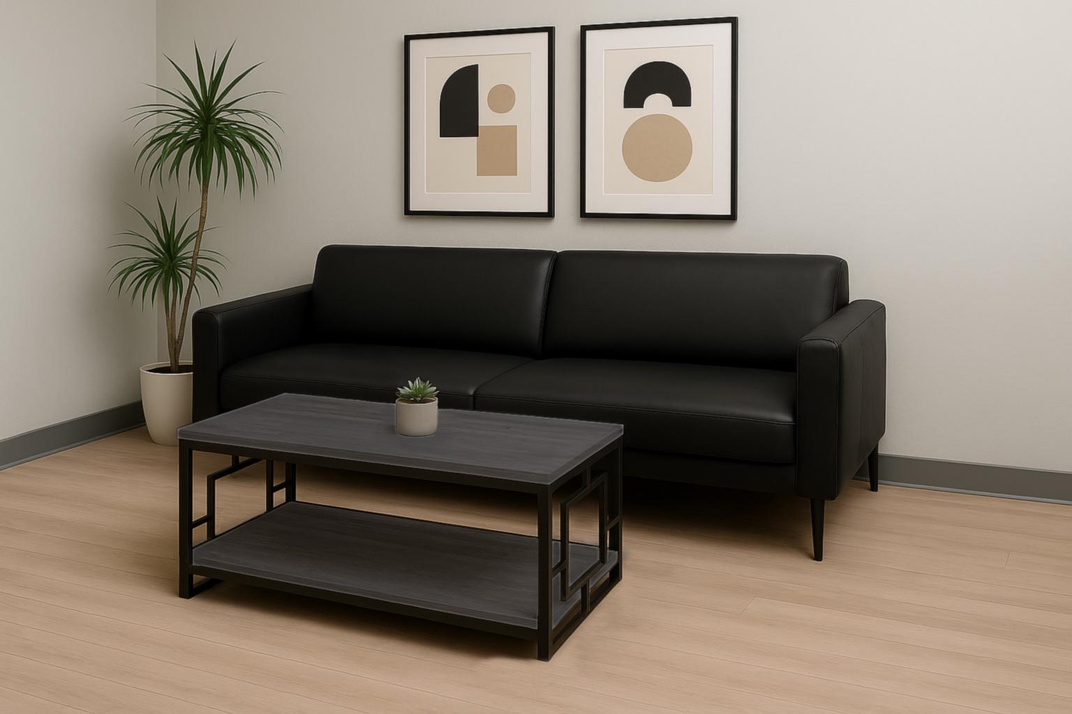 Столик журнальный ТОБИ ШО ЛофтВуд/G1 из ясеня 500х1200х600 мм Графитовый