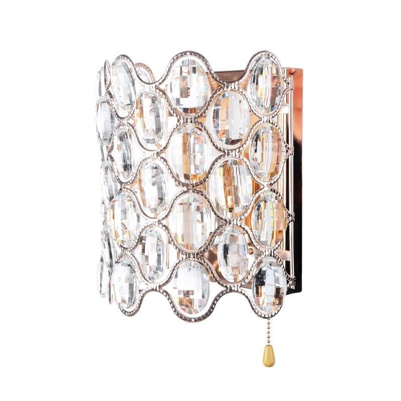 Бра настенное накладное хрустальное с выключателем Brille LED BCL-485W/2хE14+16х0.5W 26-165