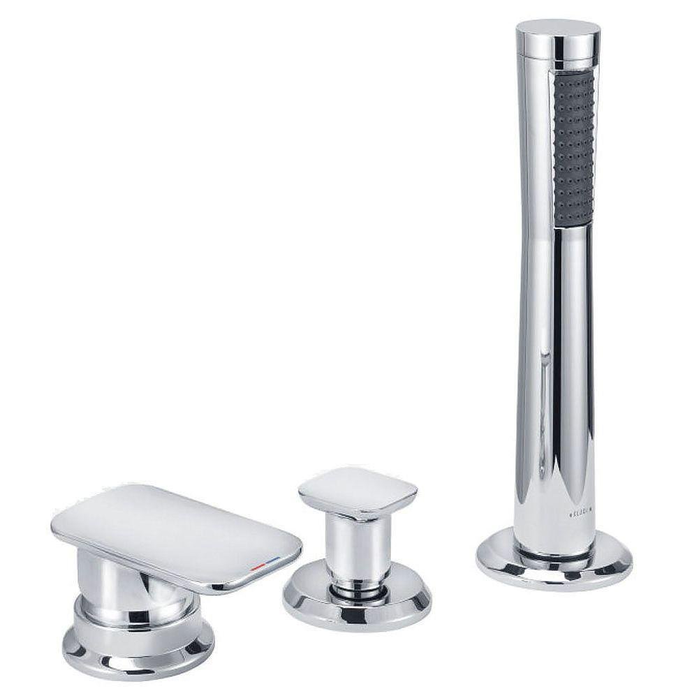 Смеситель скрытого монтажа Kludi E2 в борт ванны на три отверстия Хром (494260575)