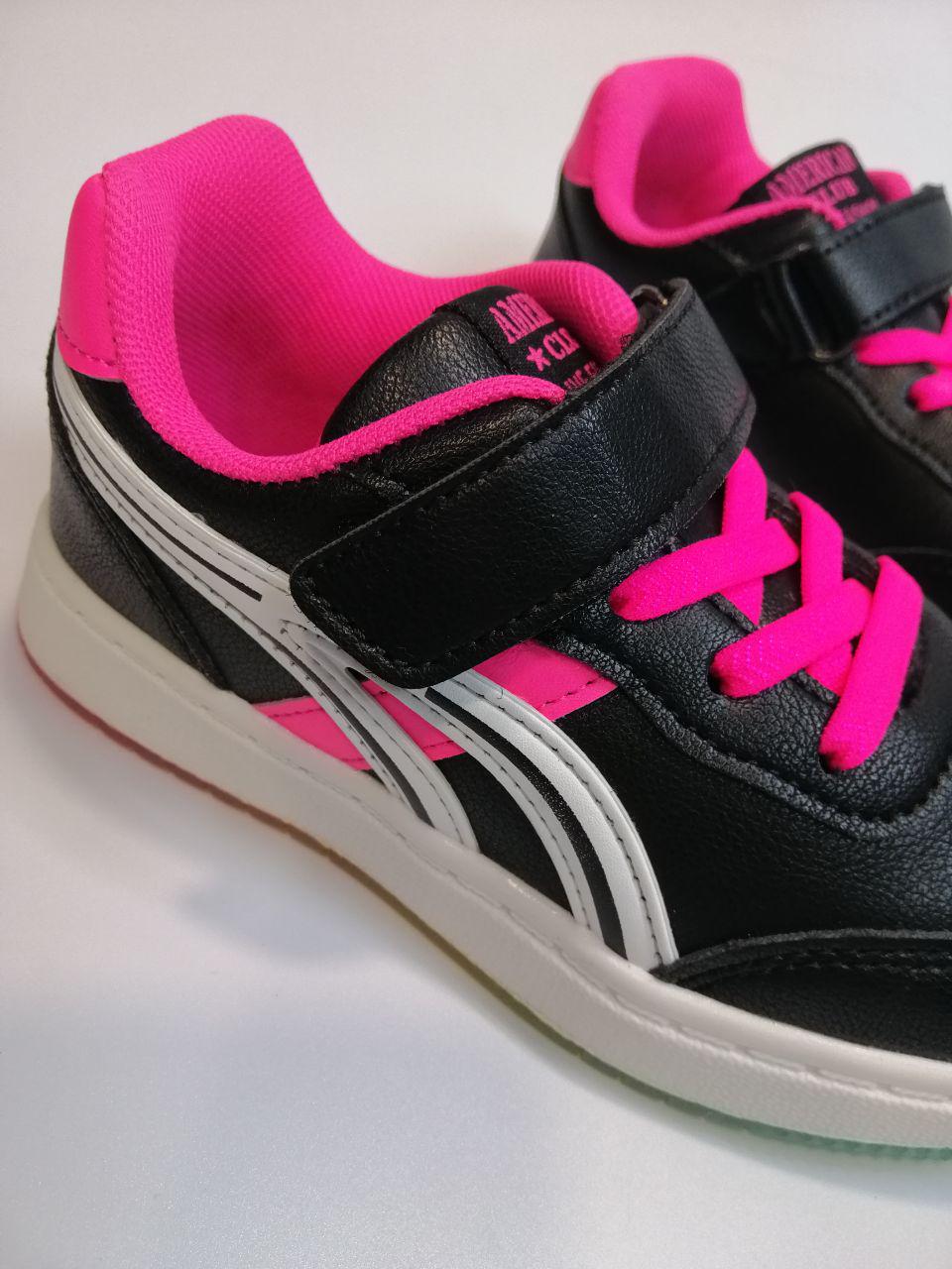 Кросівки для дівчинки American Club р. 32 20 см Чорний (71/33) - фото 2 Кросівки для дівчинки American Club р. 32 20 см Чорний (71/33) - фото 2