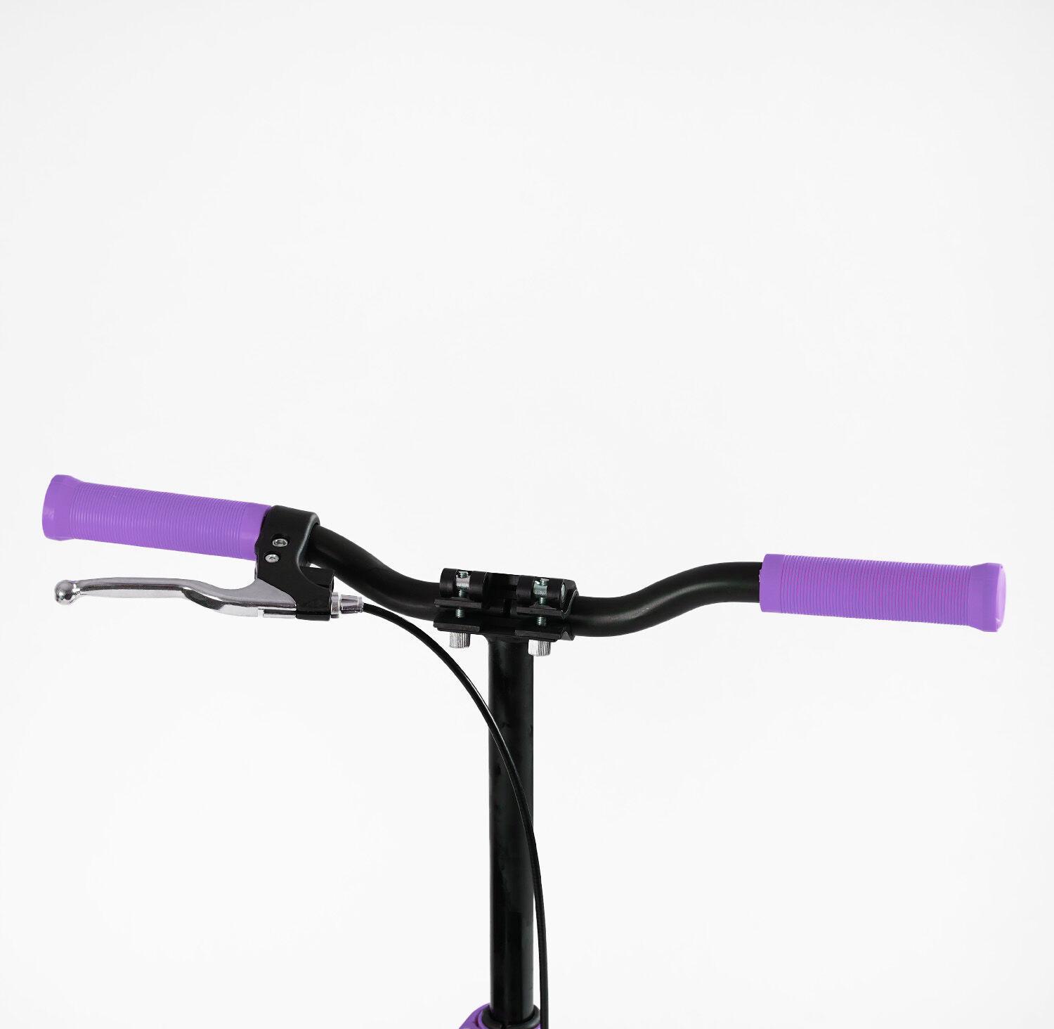 Самокат двоколісний Best Scooter SH-30610/4 SHARK з ручним гальмом/затискач керма/один амортизатор/в коробці/колеса PU 20 см (24996073) - фото 3 Самокат двоколісний Best Scooter SH-30610/4 SHARK з ручним гальмом/затискач керма/один амортизатор/в коробці/колеса PU 20 см (24996073) - фото 3