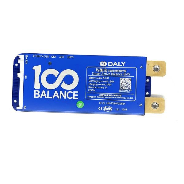 Плата Smart BMS DALY 8-24S150A without CAN +1А active balancе+BT