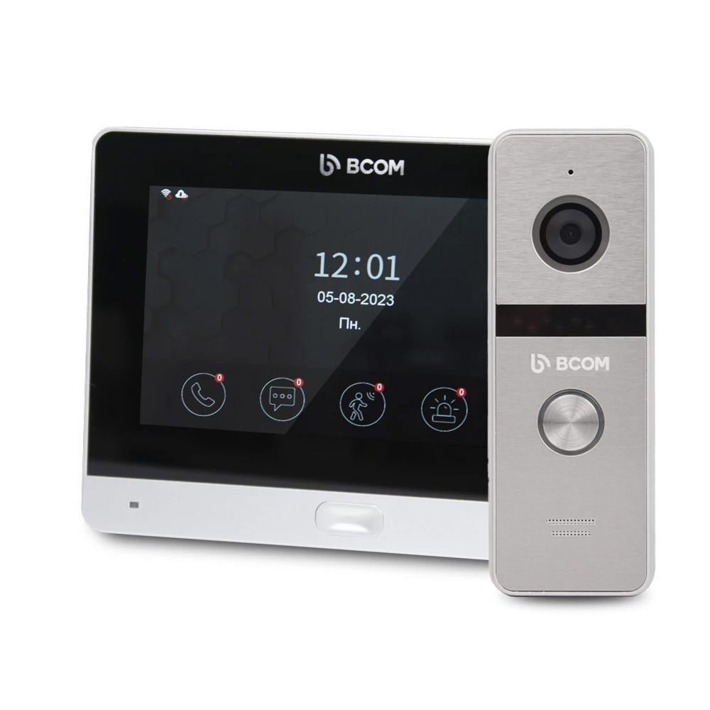 Комплект Wi-Fi видеодомофона BCOM BD-760FHD/T с BT-400FHD 7" с поддержкой Tuya Smart Silver (3094087721)
