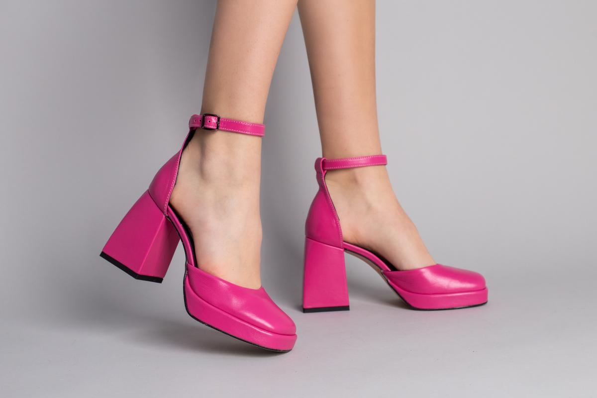 Босоножки женские кожаные р. 37 Розовый (8945-1/37)