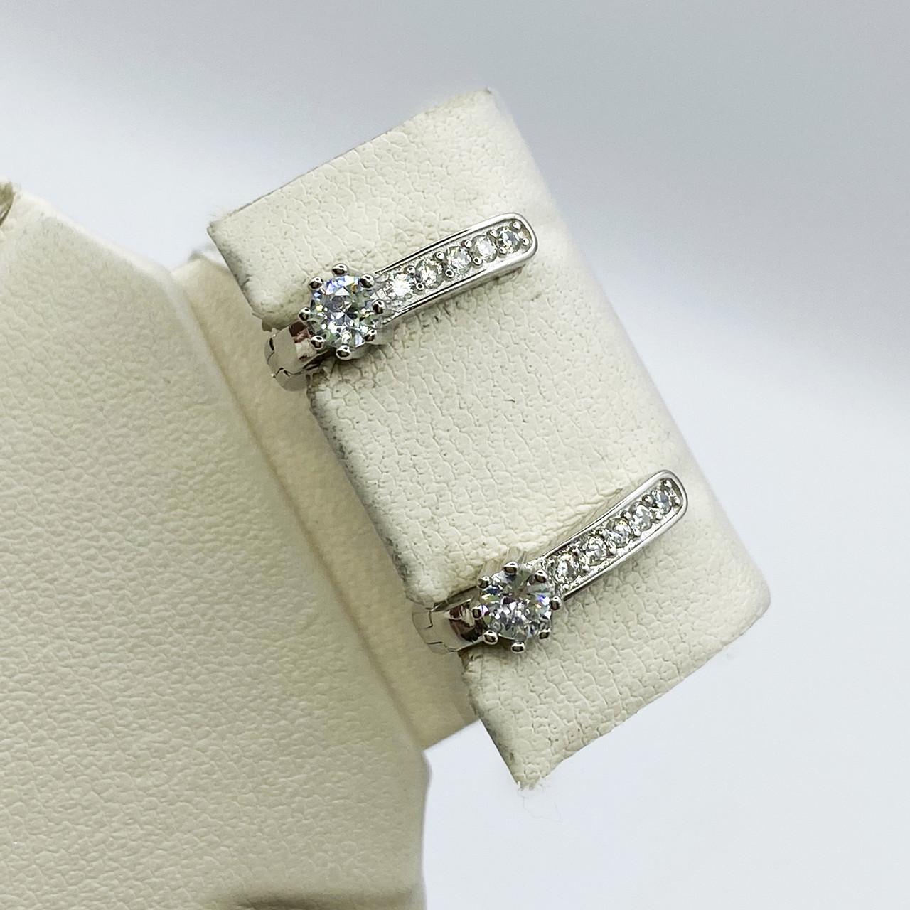 Серьги серебряные с кубическим цирконием 2,95 г (1943361333)