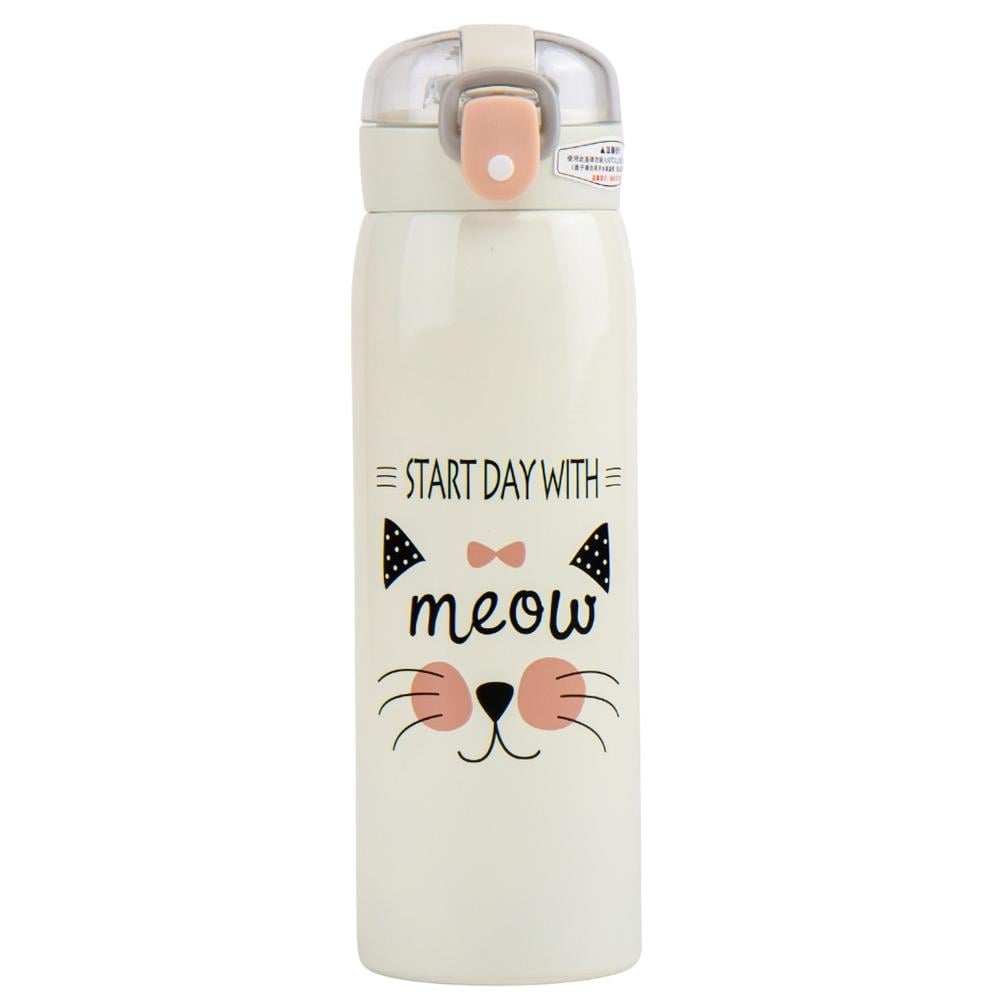 Термос Elisey Meow 500 мл Молочний (9064-006)