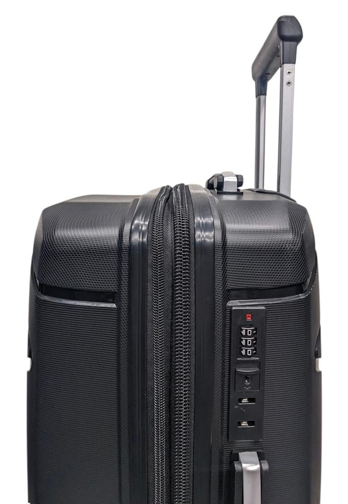 Валіза мала під ручну поклажу Madisson Snowball 51304 поліпропілен S Чорний - фото 4