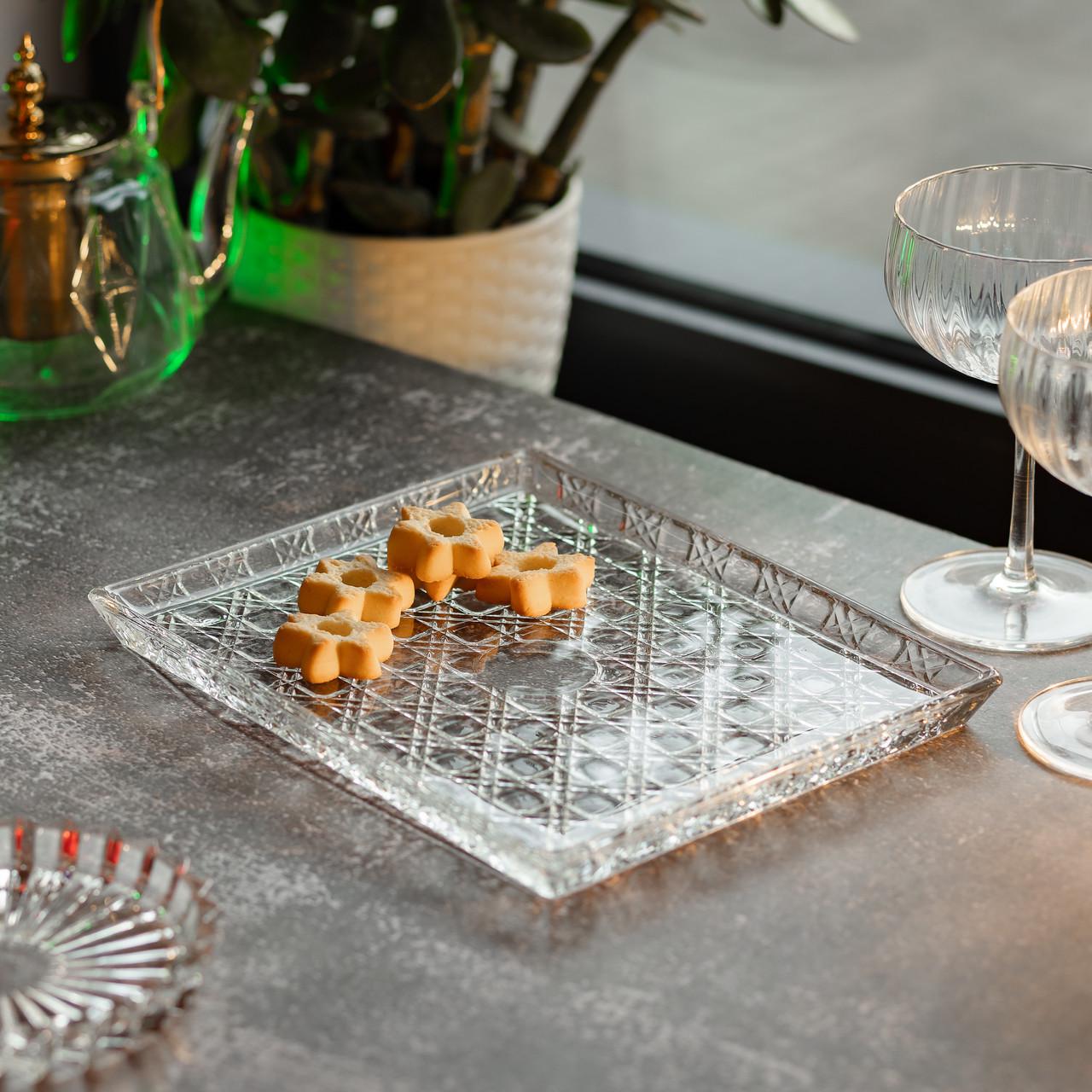 Блюдо для закусок Lirmartur стеклянное HP-YH-38 24,5х20,5х2 см (A-033639) - фото 4 Блюдо для закусок Lirmartur стеклянное HP-YH-38 24,5х20,5х2 см (A-033639) - фото 4