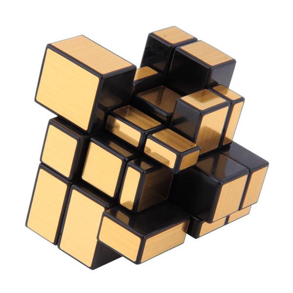 Головоломка кубік QiYi MoFangGe 3х3 Mirror Gold (15881) - фото 4