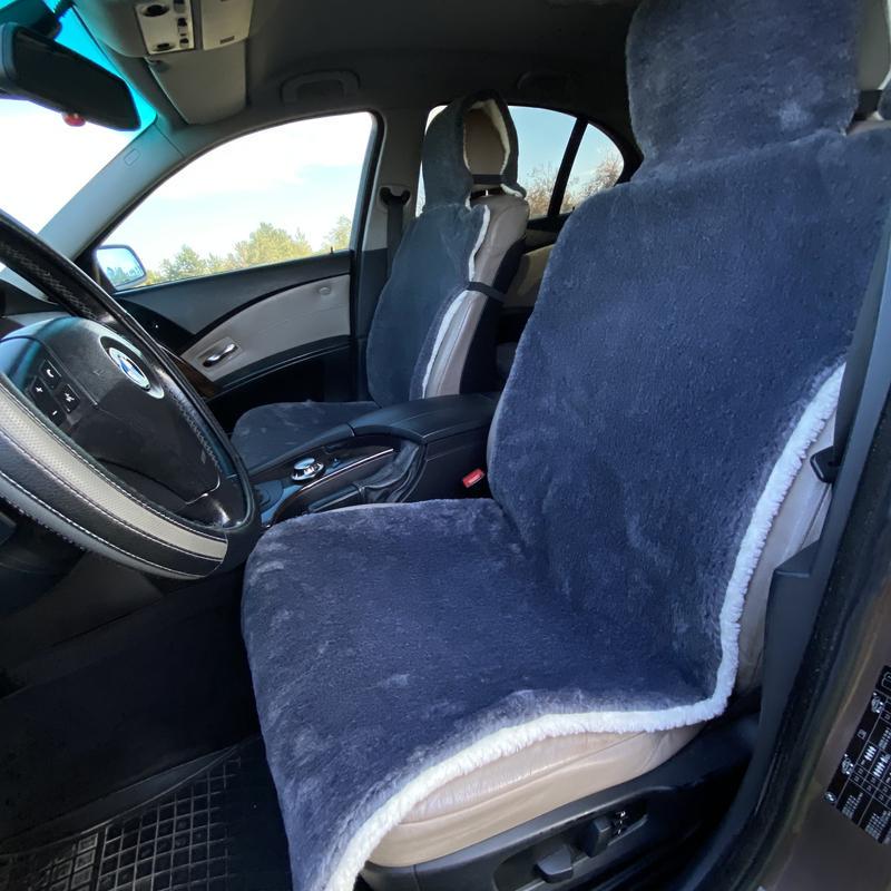Накидка на сиденье автомобиля из овчины Sheepskin эко-шерсть 2 шт. 50 см Серый (417) - фото 2 Накидка на сиденье автомобиля из овчины Sheepskin эко-шерсть 2 шт. 50 см Серый (417) - фото 2