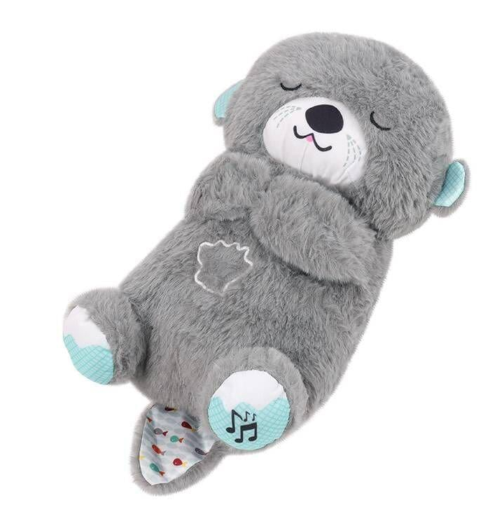 Мягкая игрушка Soothe n Snuggle Otter Выдра дышащая на батарейках 30 см Серый