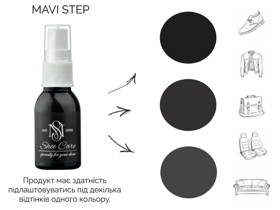 Жир норки для обуви MAVI STEP-Grease Spray 25 мл Темно-серый (E03/115/025) - фото 3