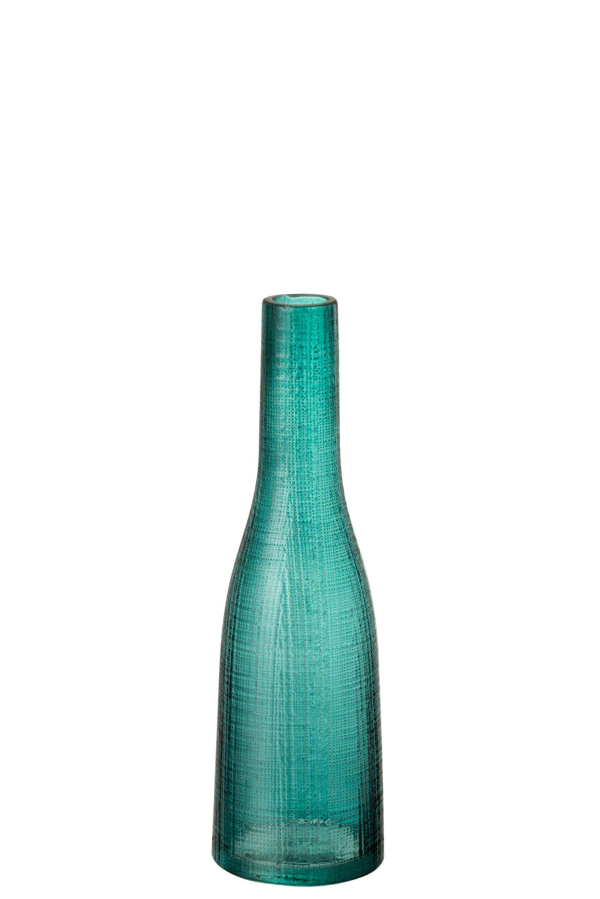 Ваза J-LINE стеклянная узкая 29 см Голубой Ваза J-LINE стеклянная узкая 29 см Голубой