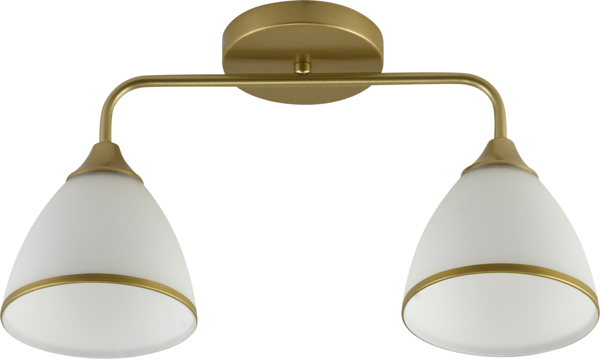 Люстра стельова Light House SRS-20726/2 плафон білий з облямівкою Золотий