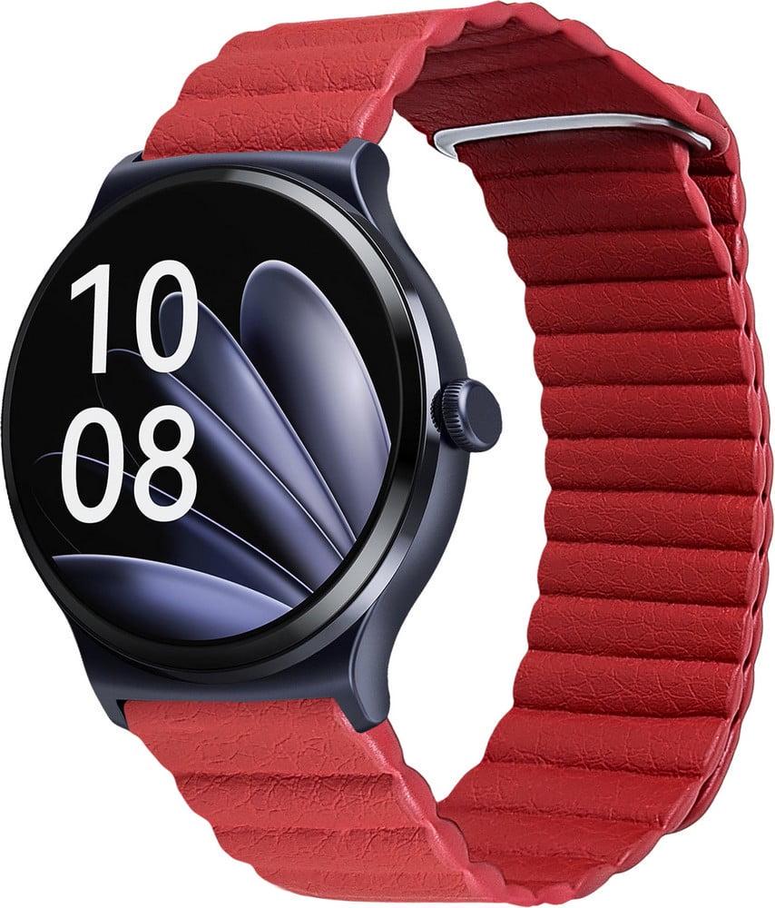 Ремешок кожаный Genis для Haylou Solar Lite LS05L Red (40752-2D)
