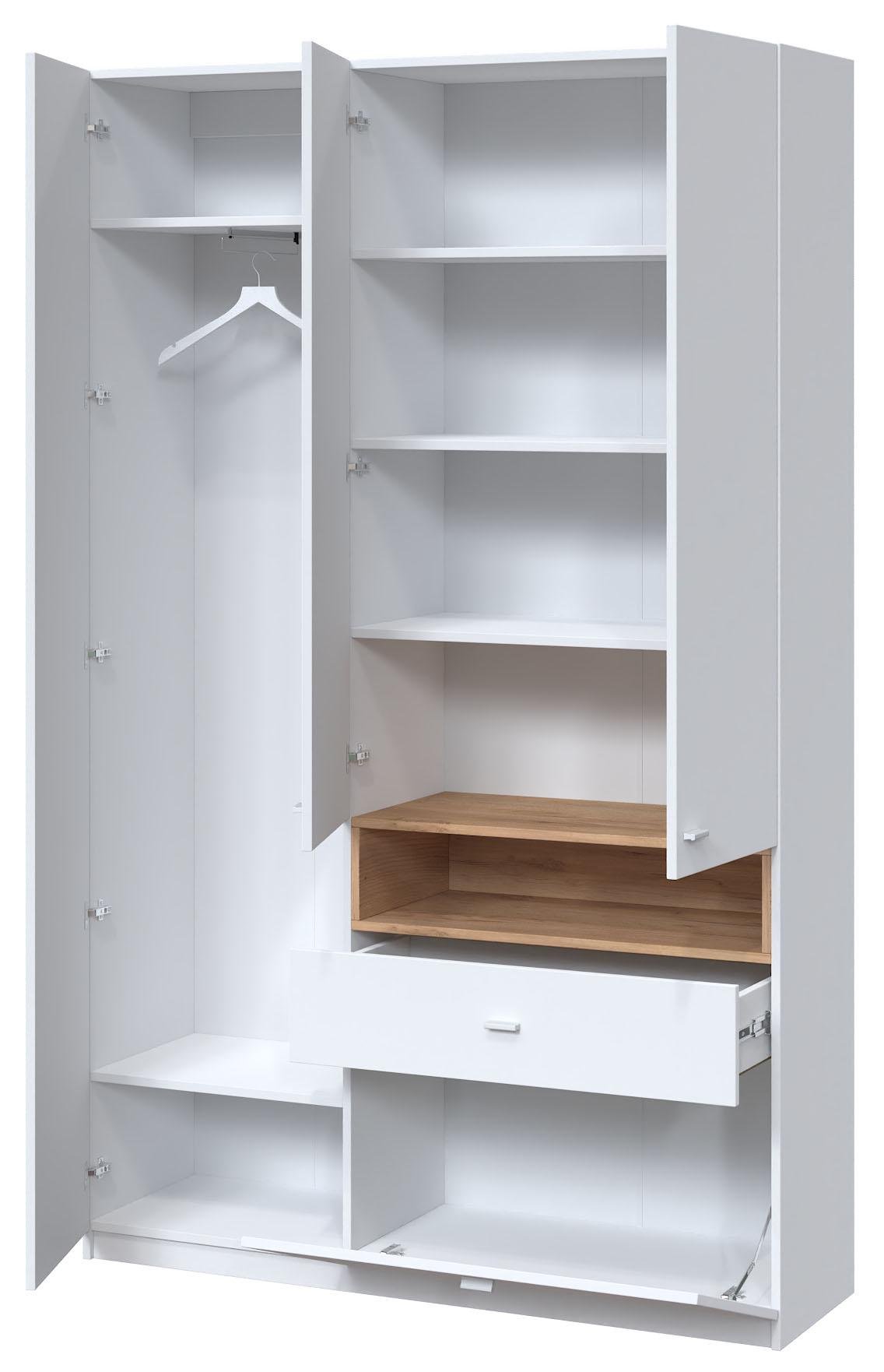 Шафа для одягу Майстер Форм Тетріс лівостороння 1320х376х2000 мм Німфея альба/Крафт золотий (33105) - фото 2 Шафа для одягу Майстер Форм Тетріс лівостороння 1320х376х2000 мм Німфея альба/Крафт золотий (33105) - фото 2