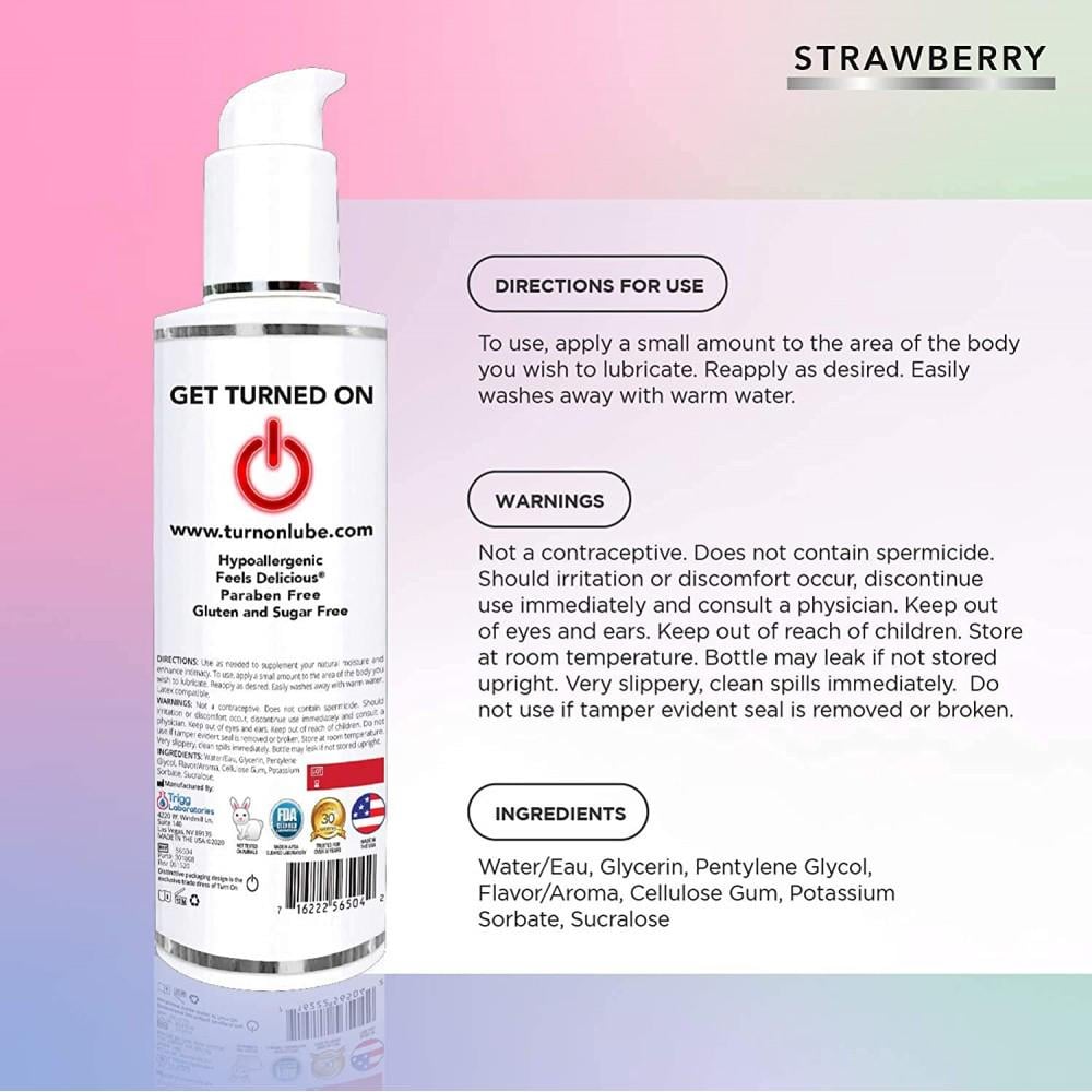 Съедобный лубрикант WET Yummy Strawberry Flavored Lube 178 мл - фото 8