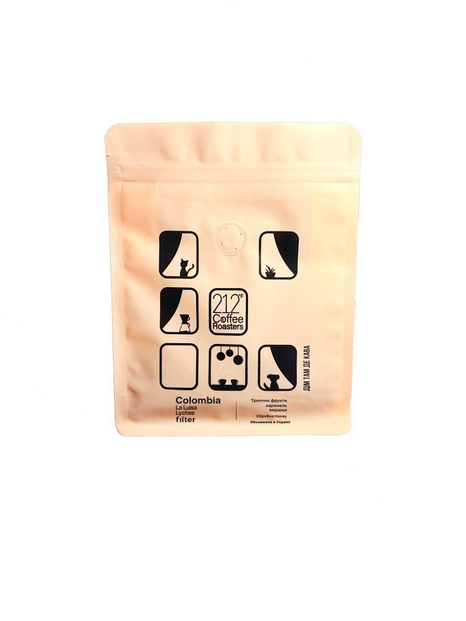 Кава в зернах 212 Coffee Roasters Colombia la Luisa Lychee honey mudulated 250 г (000009)