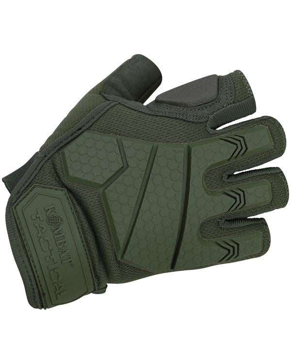 Рукавички військові Kombat UK Alpha Fingerless Tactical Gloves M Оливковий (1000-kb-aftg-olgr-m)