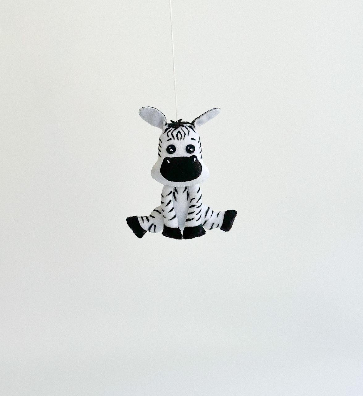 Мягкая игрушка фетровая зебра ручная работа (29472385)