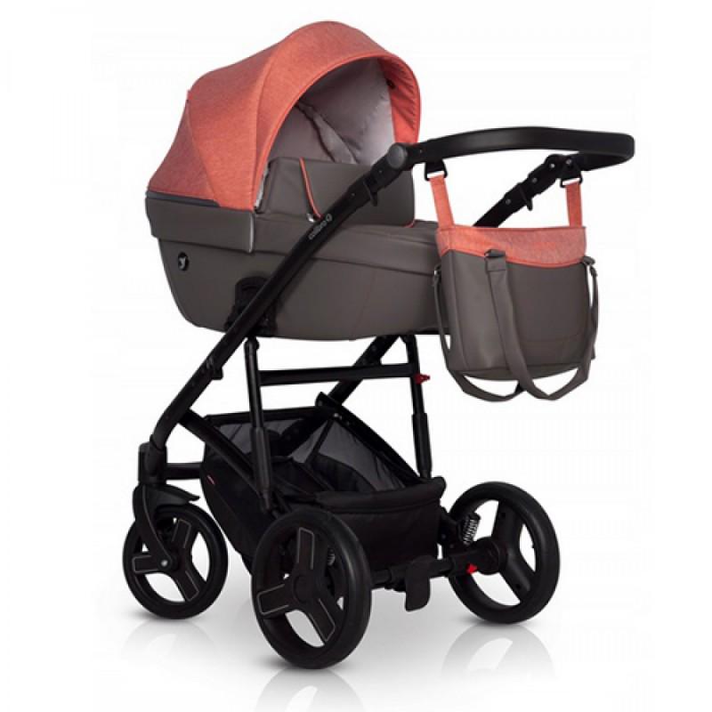 Коляска Colibro Nesto универсальная 2в1 с дождевиком и москитной сеткой Коралловый