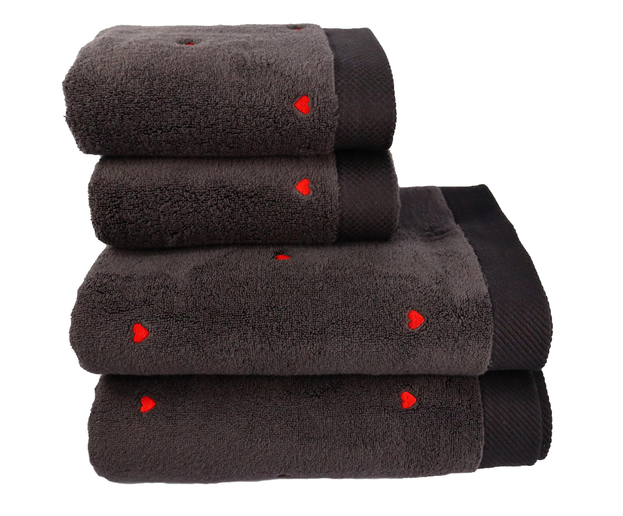 Рушник Lubow/Love Microcotton 50х90 см 550 г/м2 Темно-сірий - фото 4