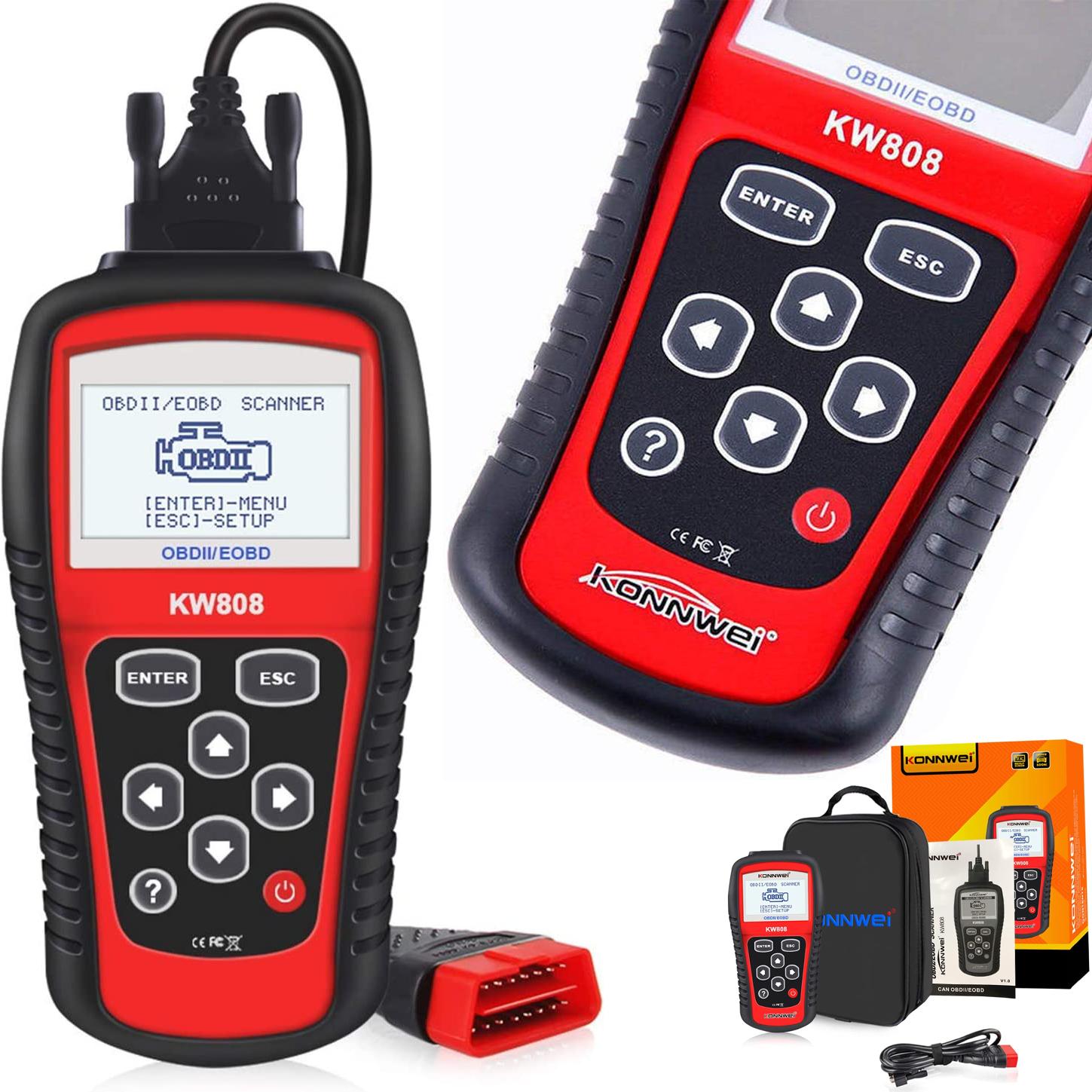 Автосканер диагностический Konnwei KW808 OBDII/EOBD (НФ-00007039) - фото 3