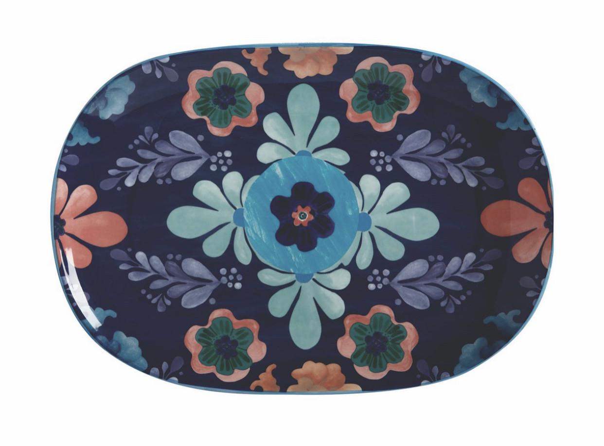 Блюдо Majolica Maxwell & Williams 41х14,5х29 см цветочный растительный орнамент (DR0267)