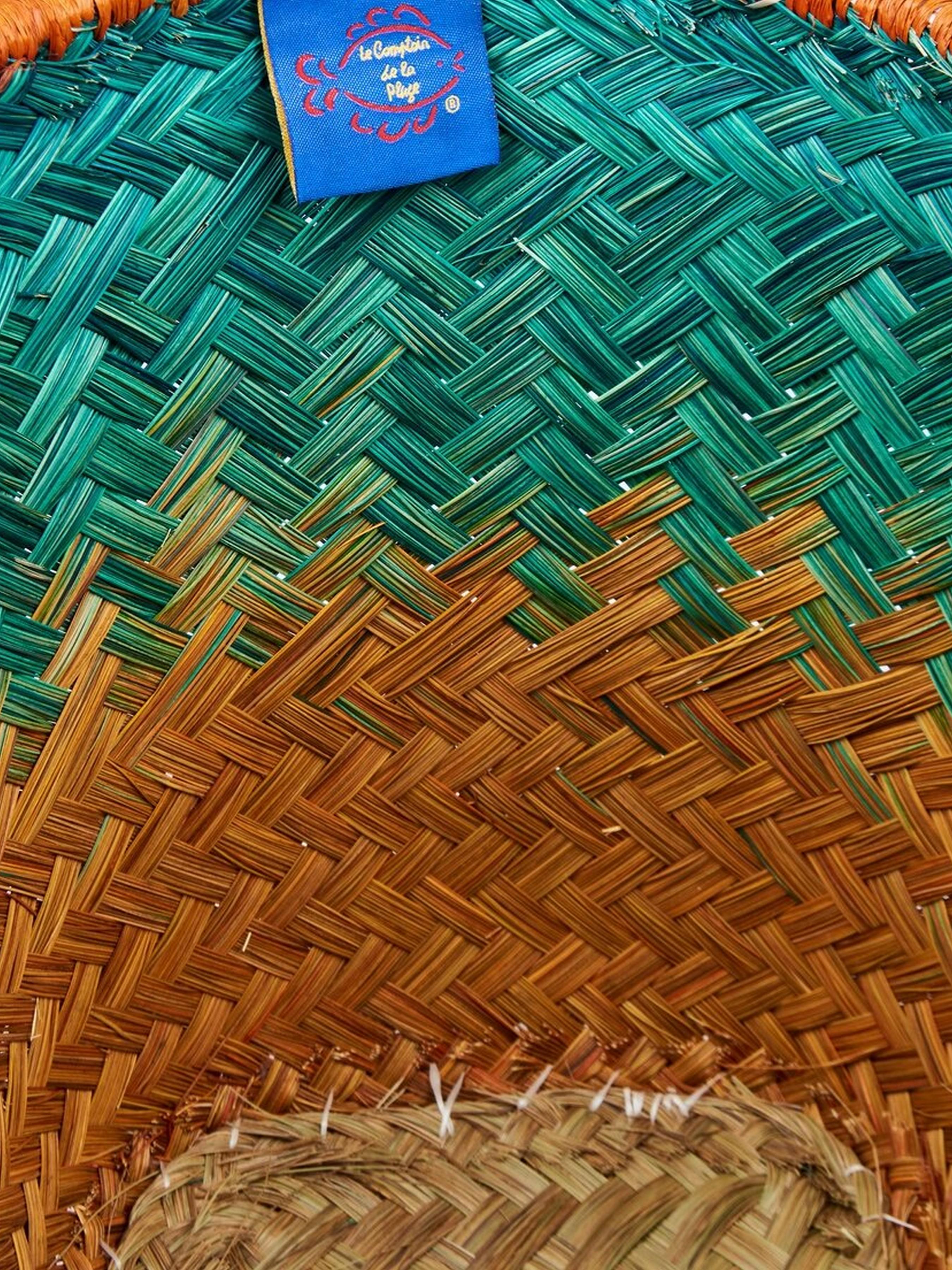 Пляжная сумка LE COMTOUR DE LA PLAGE Aravola BM_Bicolor_841 Зелено-коричневый - фото 3