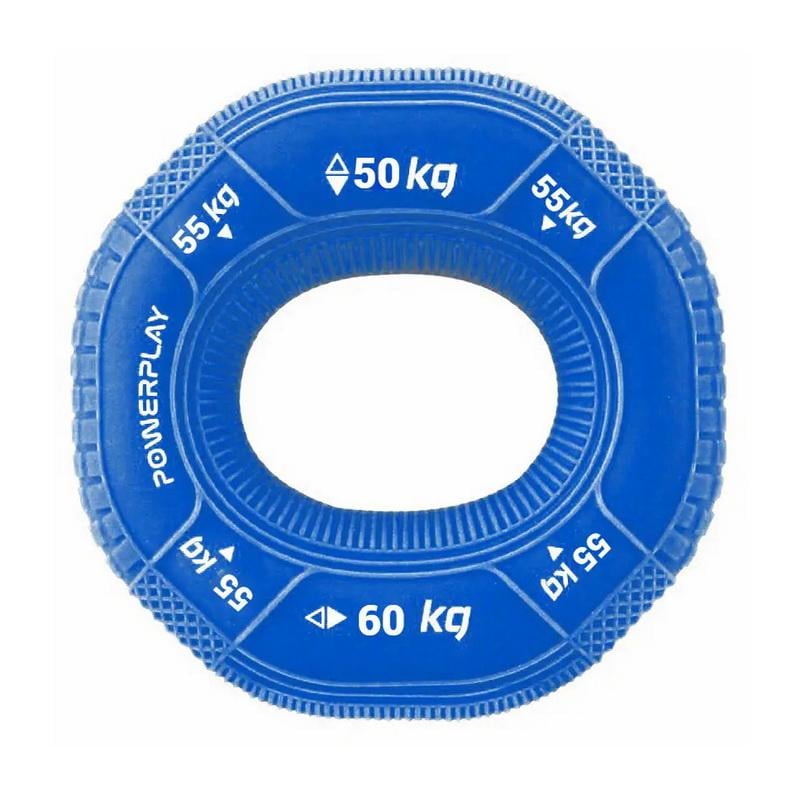 Эспандер кистевой силиконовый PowerPlay Hand Grip PP4331 50-55-60 кг Темно-синий