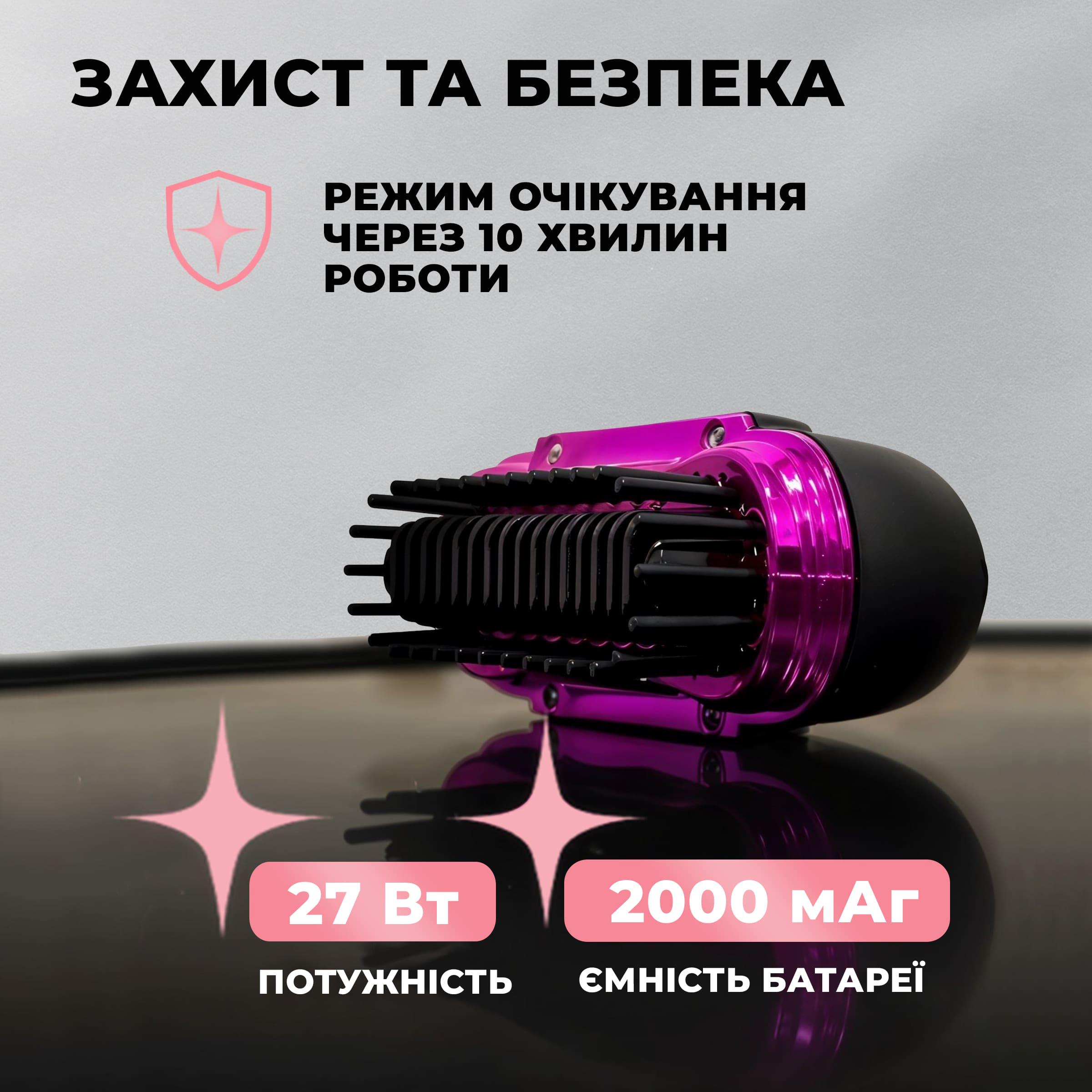 Випрямляч для волосся Kayfovo HG -168 електрична щітка плойка Білий (29242) - фото 7