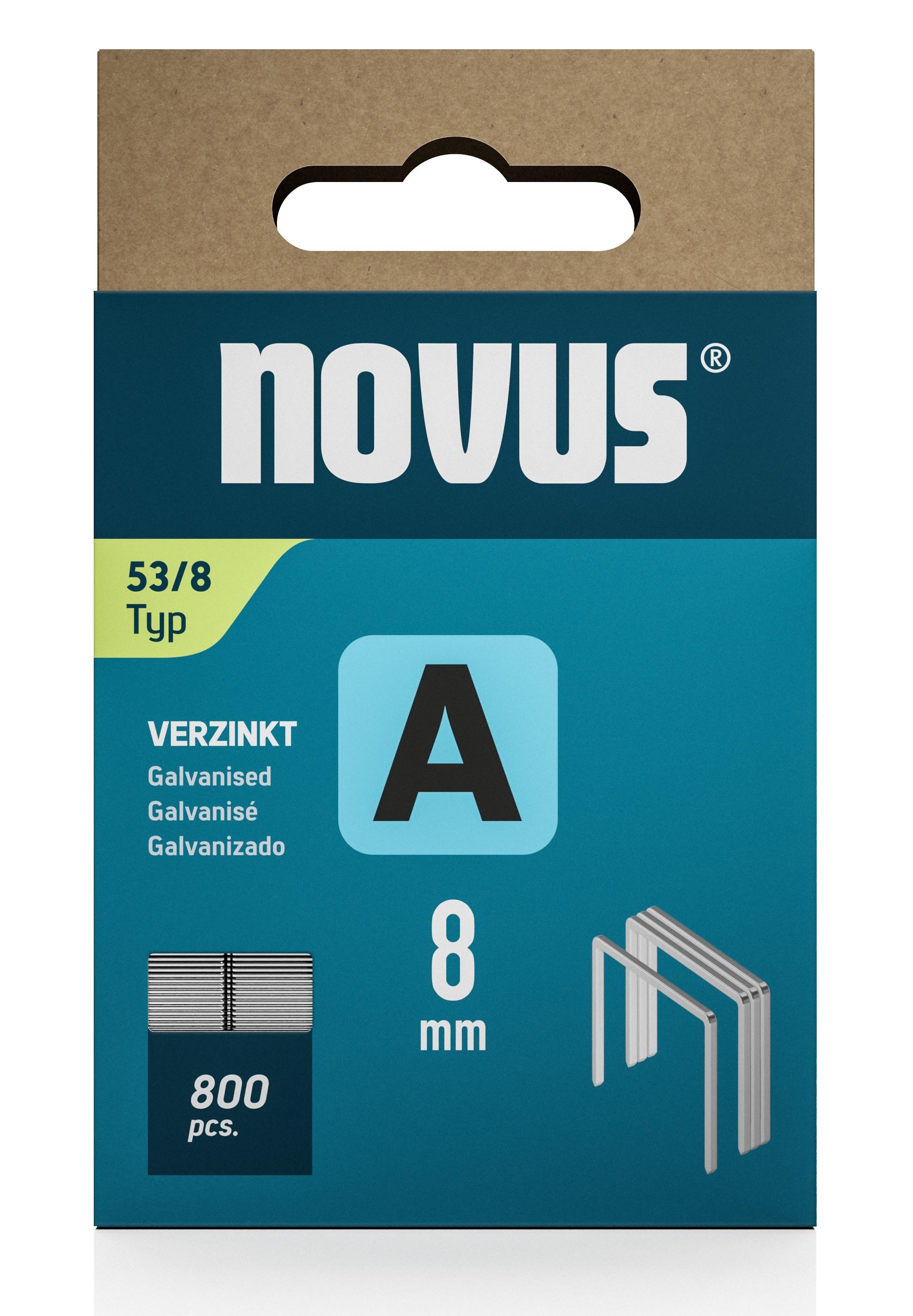 Скоби NOVUS для будівельного степлера А53 8 мм 800 шт. (042-0777) - фото 3