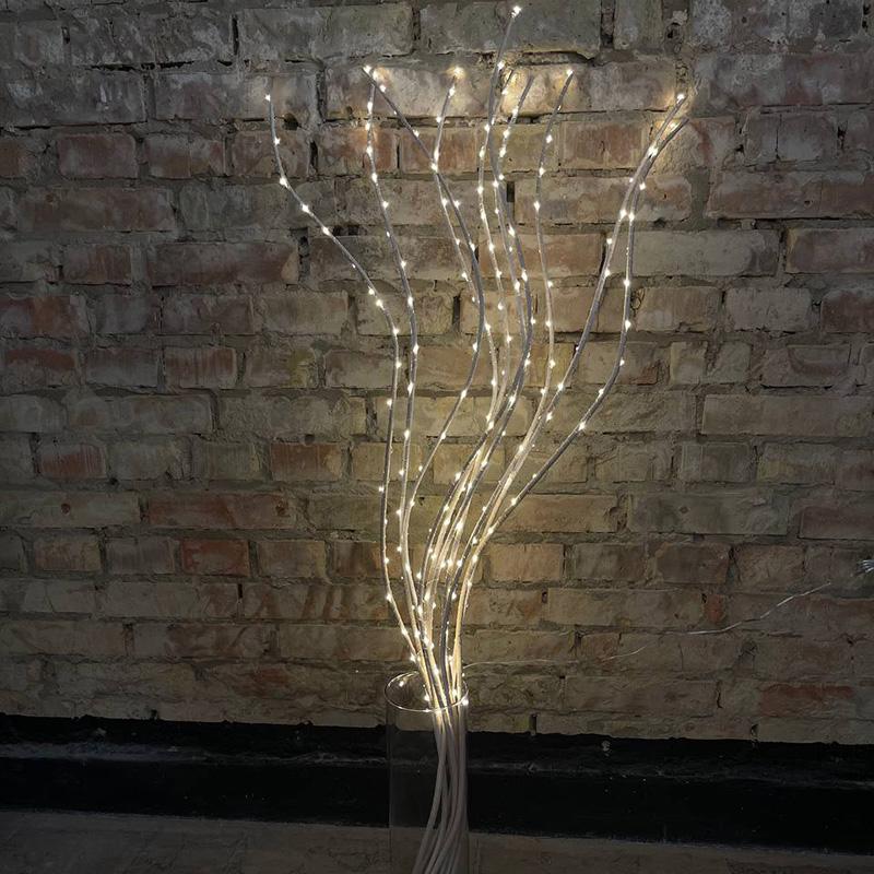 Декоративна лоза з прикрасою у вигляді гірлянди Білий - фото 4