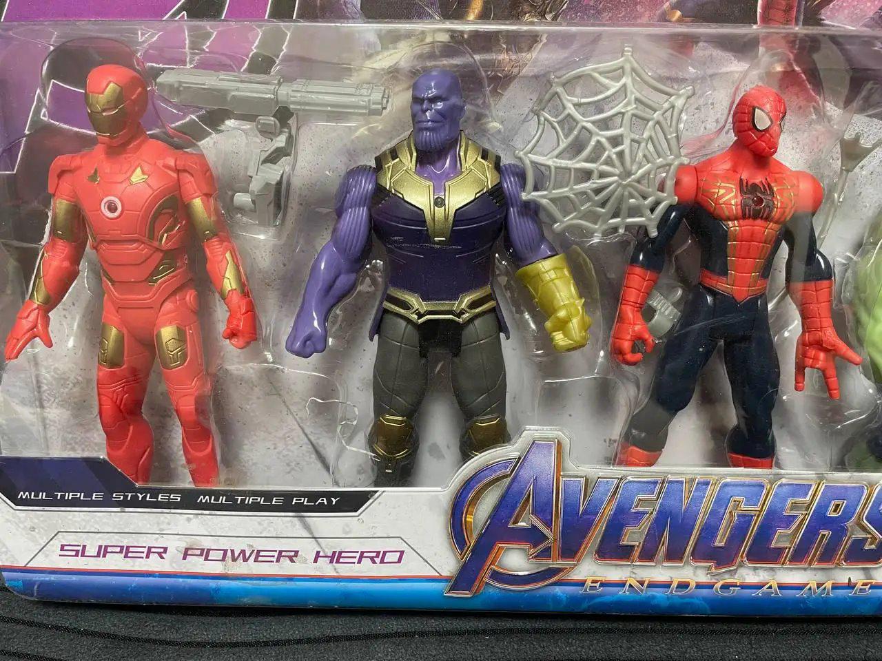 ᐉ Набор фигурок Marvel Танос/Человек Паук/Халк/Капитан Америка