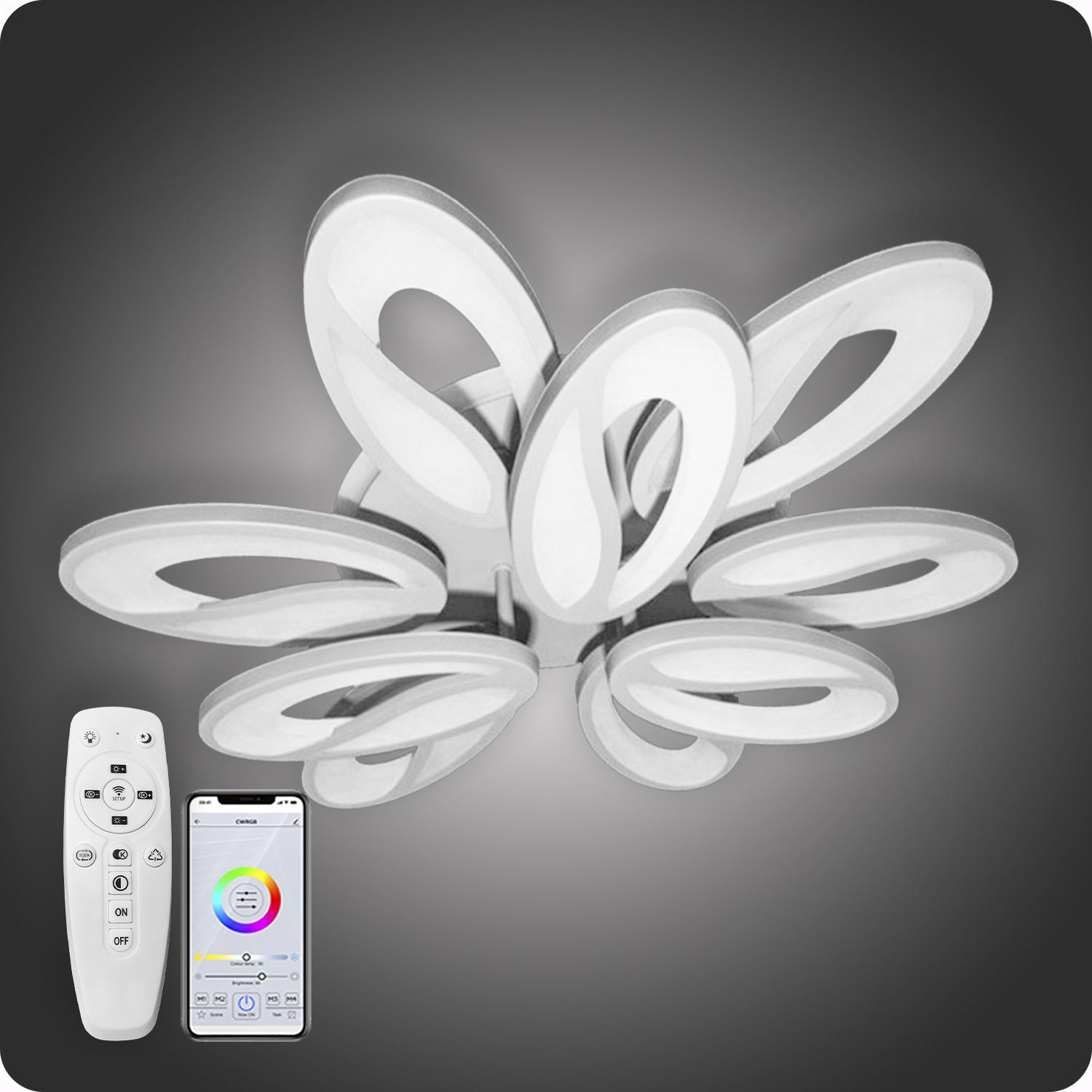 Люстра світлодіодна 517 Dlight 3color з пультом 150 Вт Білий (02094) - фото 5 Люстра світлодіодна 517 Dlight 3color з пультом 150 Вт Білий (02094) - фото 5