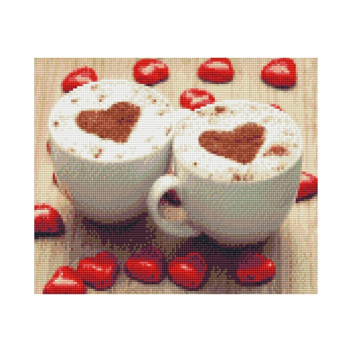 Алмазная мозаика Strateg Кофе для влюбленных 30х40 см HX052 (HX052)