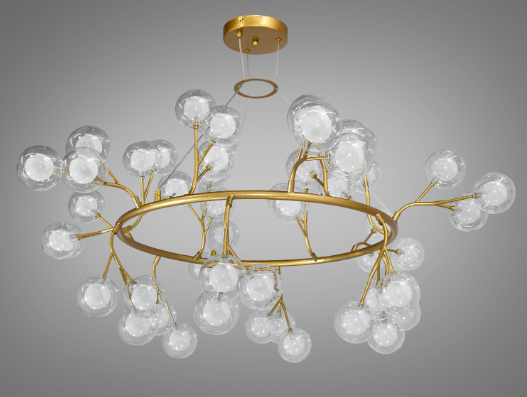 Люстра подвесная Diasha 54 ламп Золотой/Сатин (Y889-54B GD) Люстра подвесная Diasha 54 ламп Золотой/Сатин (Y889-54B GD)