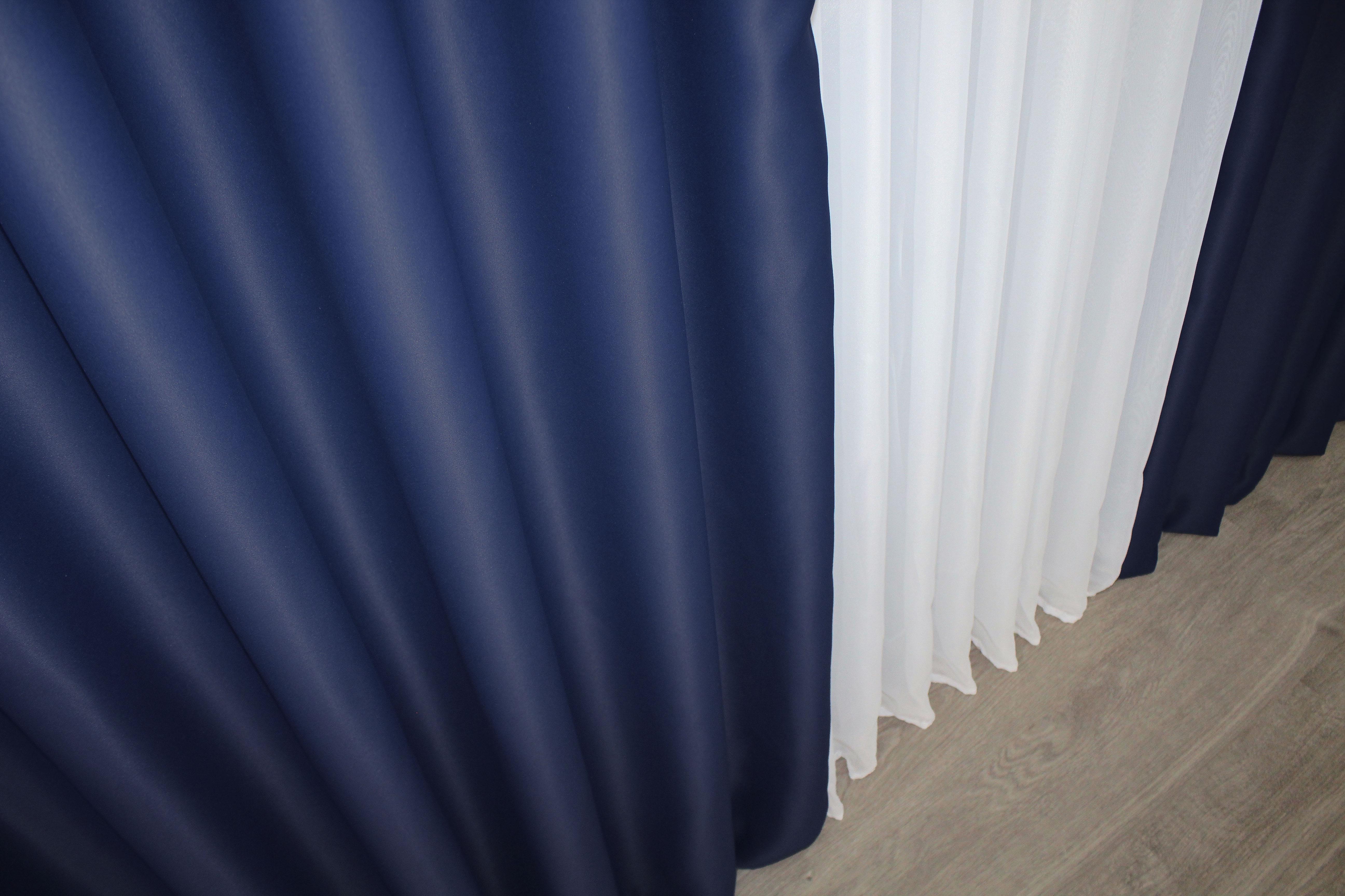 Комплект штор VR-Textil Fusion Dimout №831ш 100х270 см 2 шт. Синий (31-221) - фото 8 Комплект штор VR-Textil Fusion Dimout №831ш 100х270 см 2 шт. Синий (31-221) - фото 8